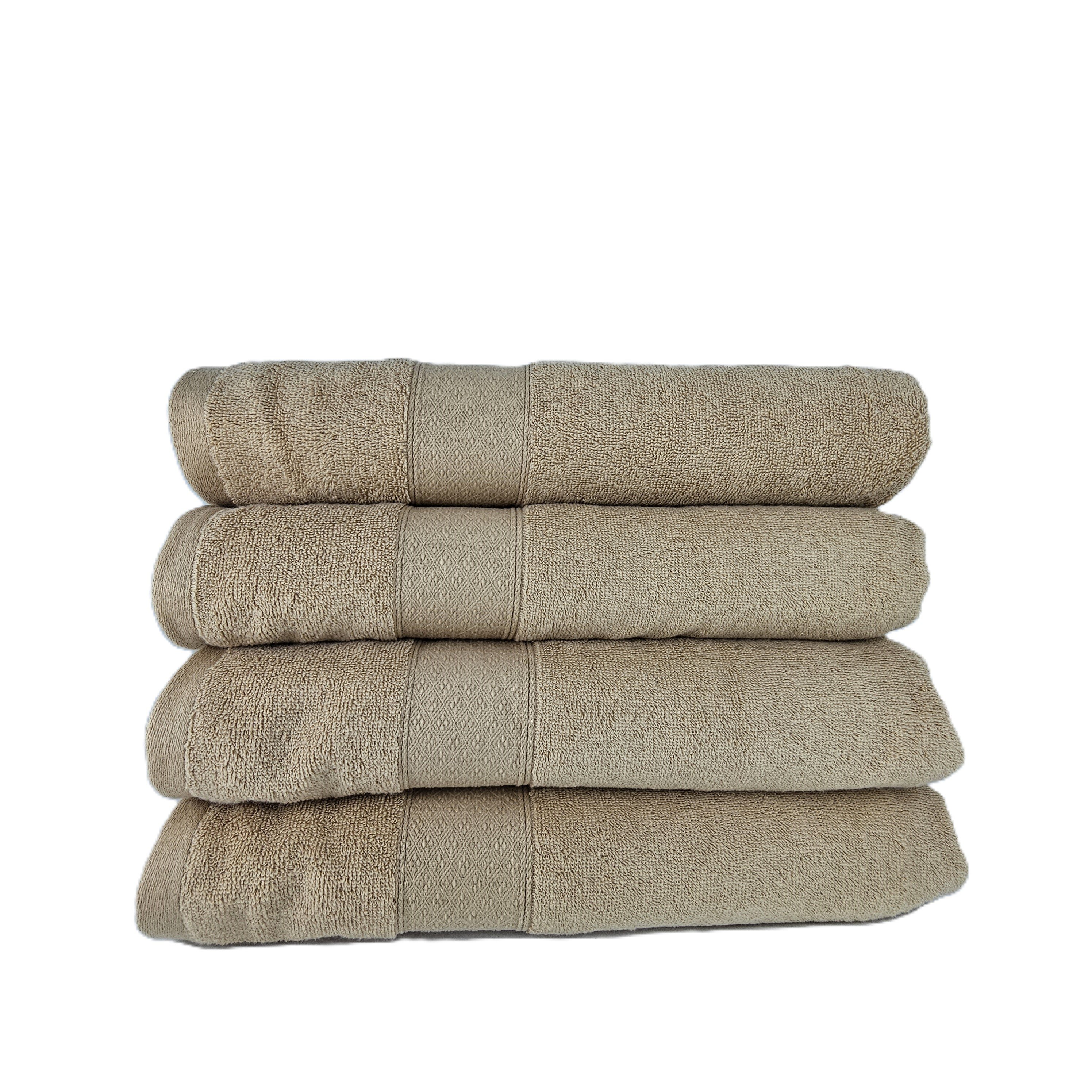 Peshqir Banje Trupi Kafe Dizajn Me Fashe 1 Cope 70x140 cm 425 gr 