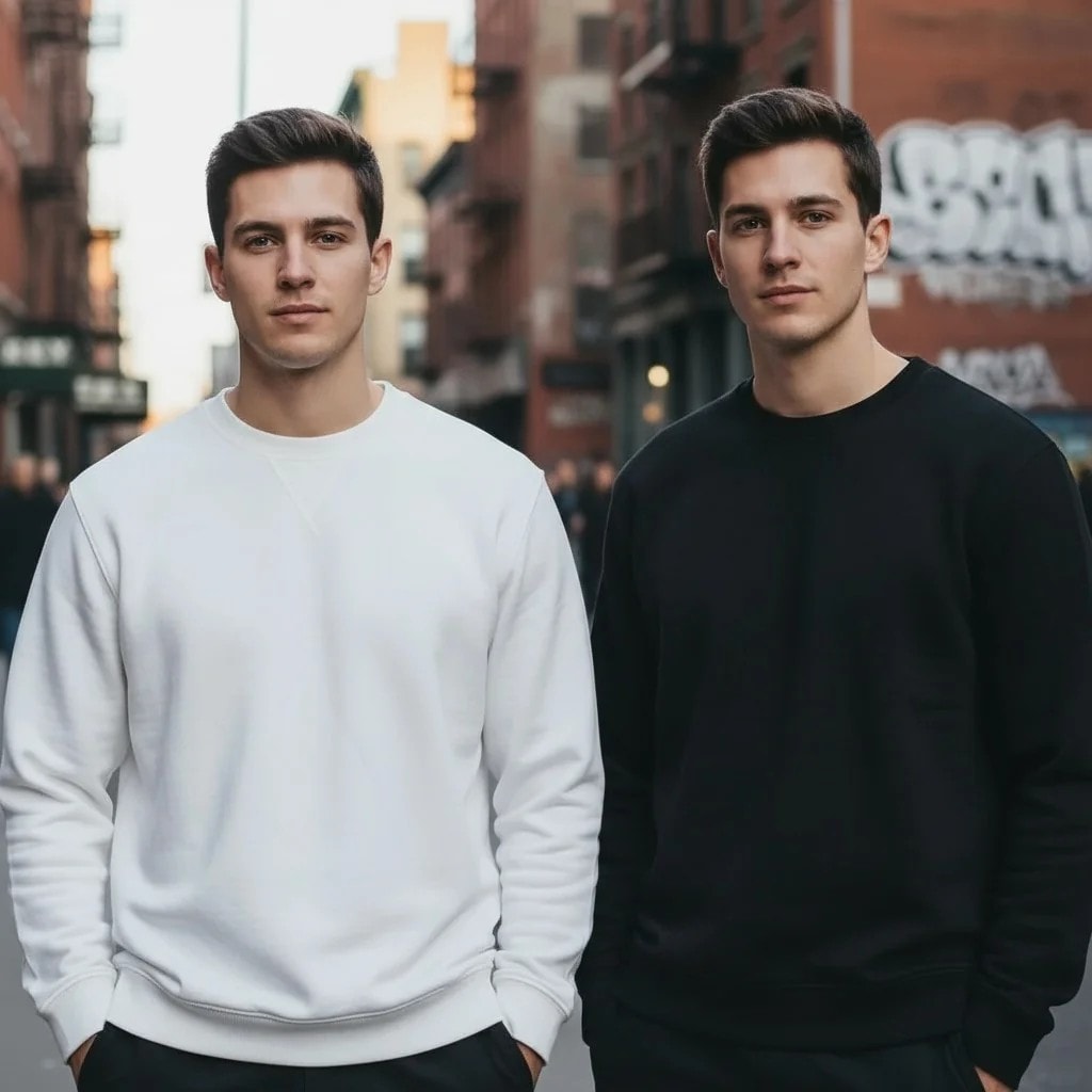 Bluze Sportive Meshkujsh Outlet Men Sweatshirt - Bardhë