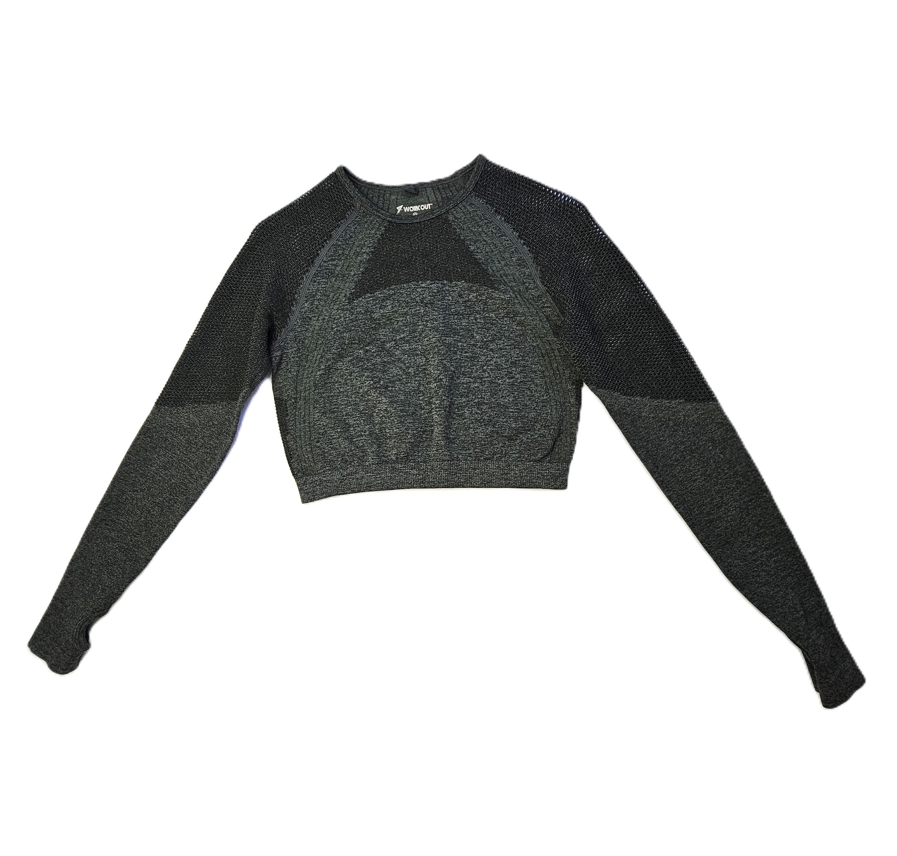 Fitnes Sportiv Crop Top Work Out Ngjyre Ulliri S.Hand/Fitness