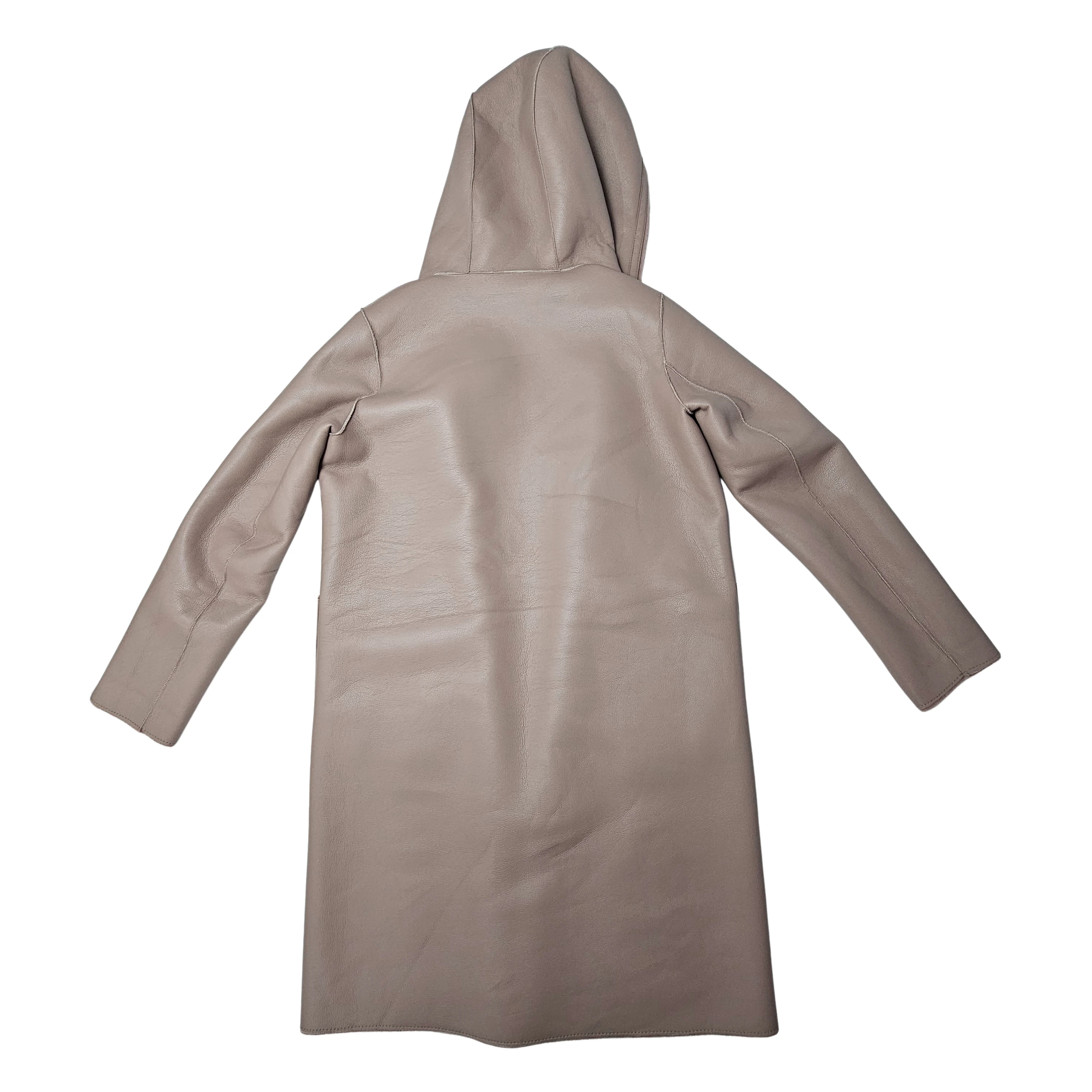 Xhup Femrash qe Vishet nga te dyja Anet Ngjyre Bezhe S.Hand Women's Coat 