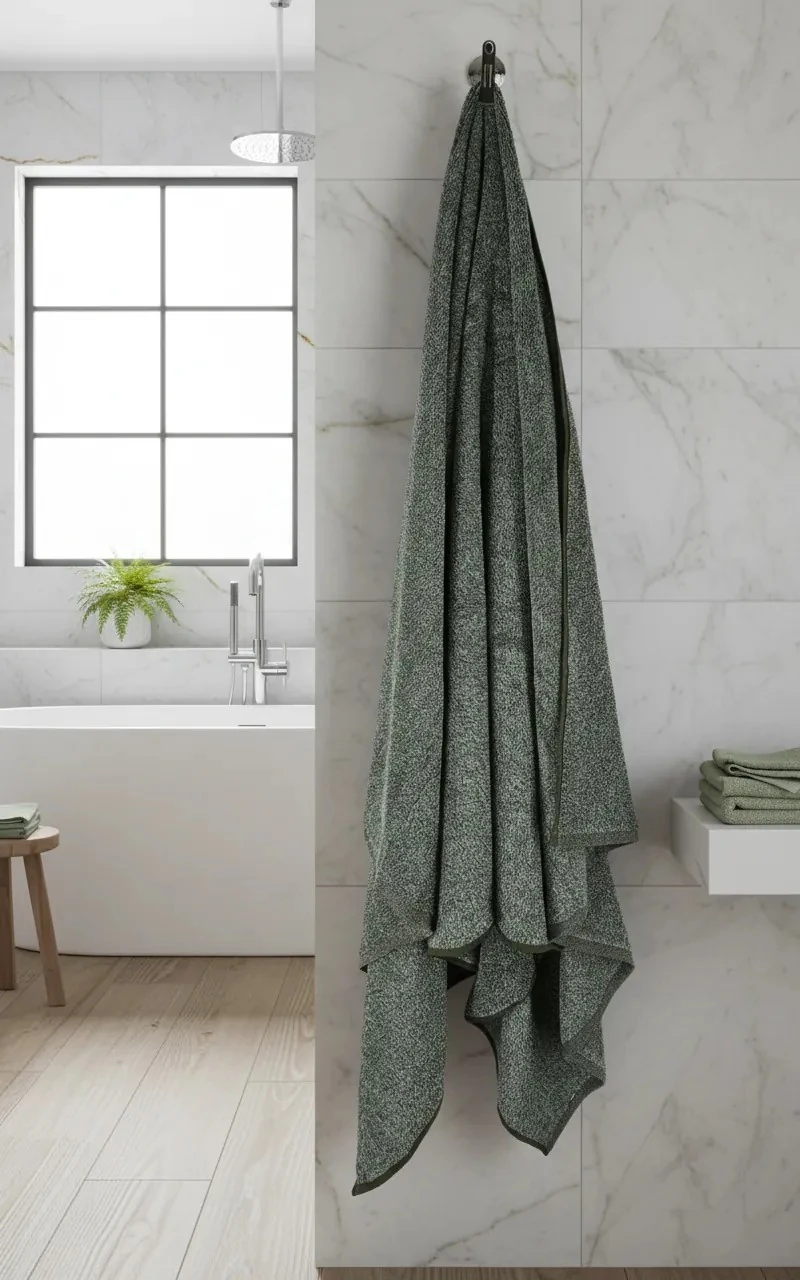 Peshqir Banje Trupi Ngjyre Ulliri 1 Cope  90x170 cm 960 gr Bath-Body Towel