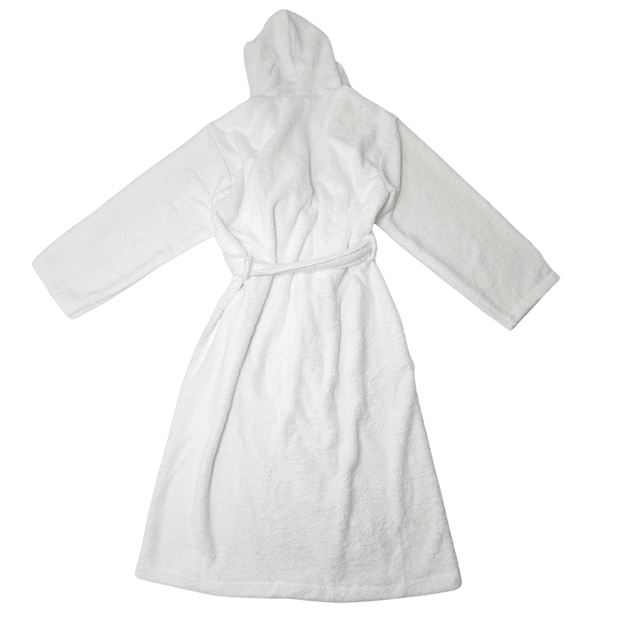 Robdishan me Kapuc 100% Cotton Ngjyre i Bardhe Outlet Bathrobe Unisex