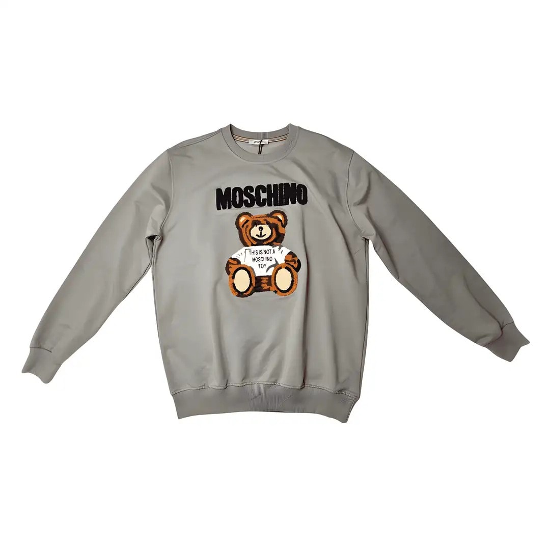 Bluze Sportive Meshkujsh Moschino Ngjyre Ulliri e Hapur me Arush Para Outlet Man Sleeve T-Shirt