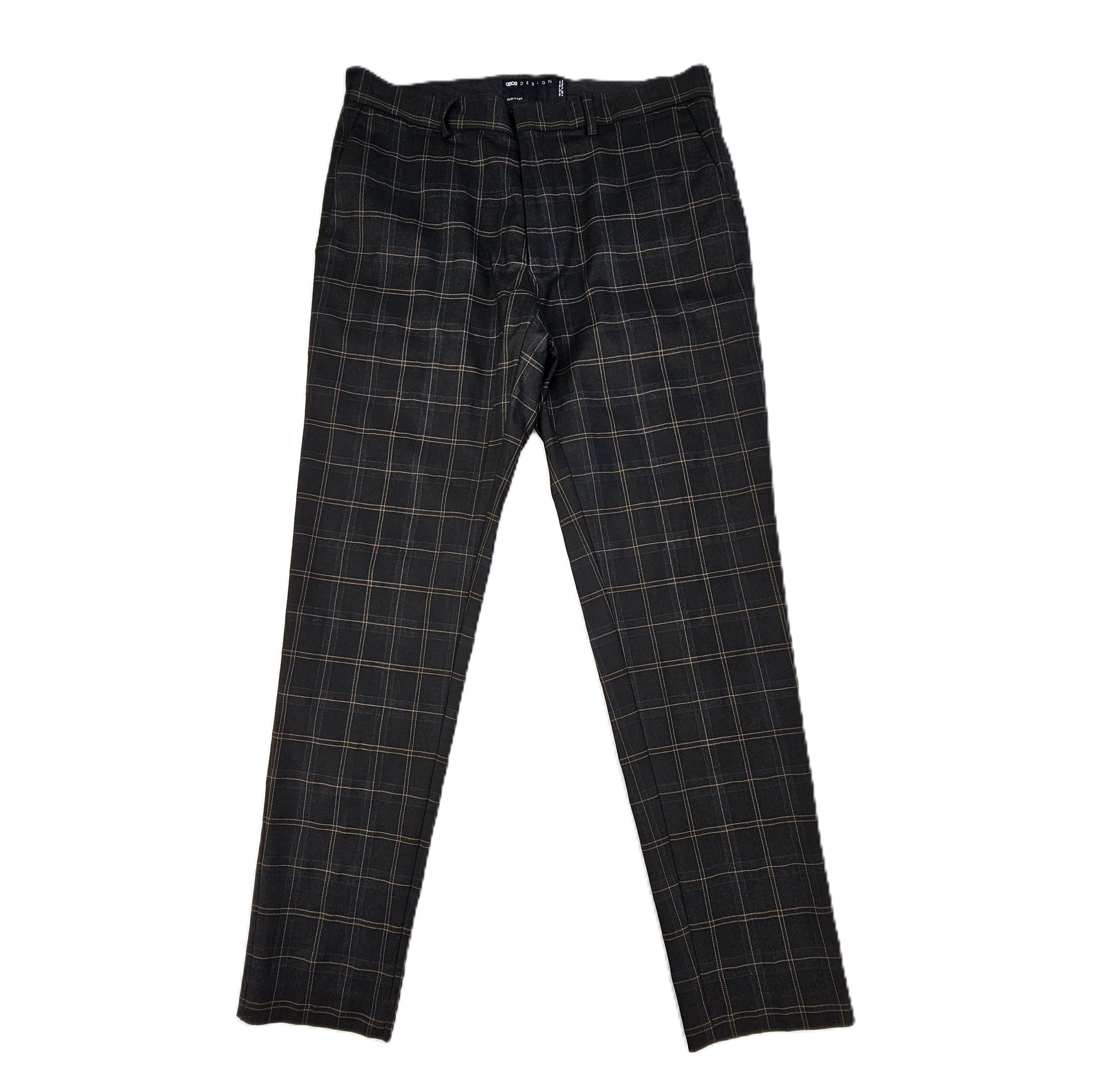 Pantallona Klasike Meshkujsh Asos Ngjyre te Zeza me Vija Kafe dhe Blu S.Hand/Classic Pants