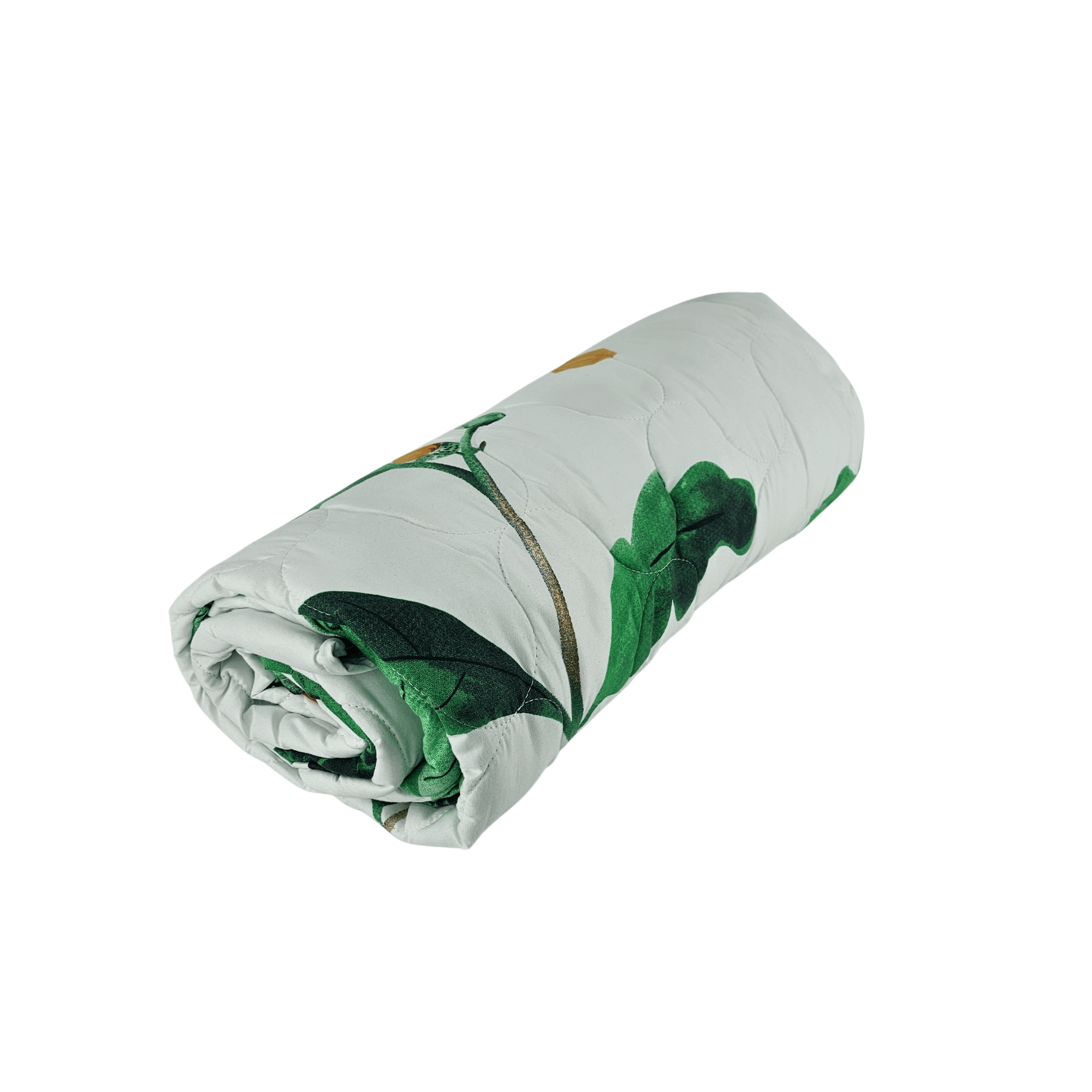 Mbulese Krevati Tek 160x220cm Dizajn i Bardhe me Gjethe dhe Nusepashke Outlet