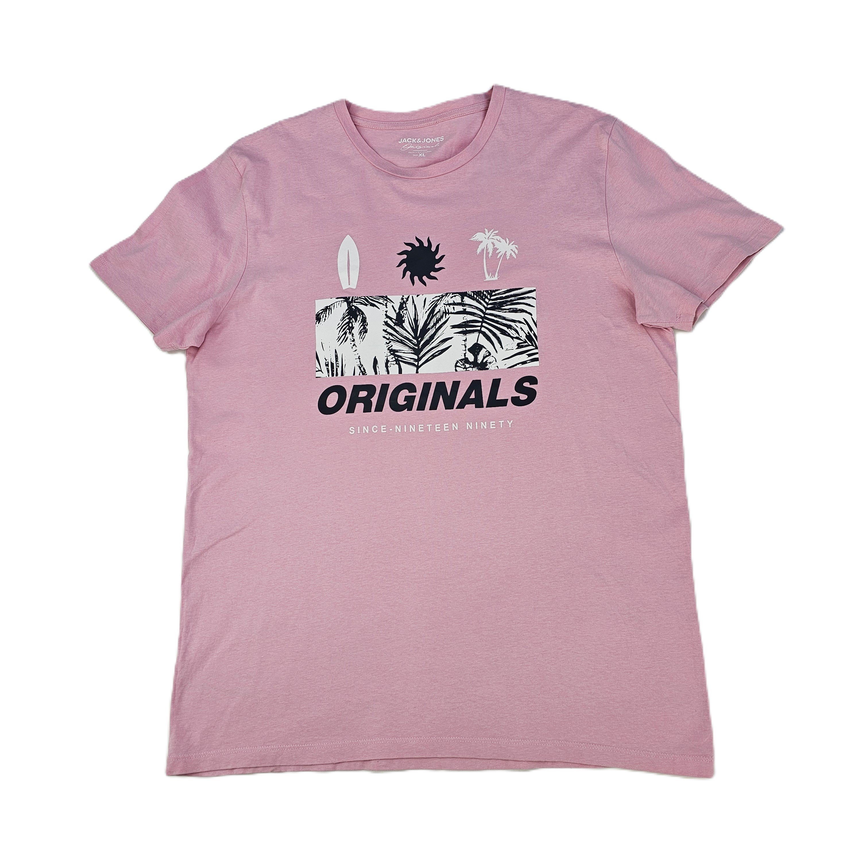 T-Shirt Meshkujsh Jack&Jones Ngjyre Roze S.Hand