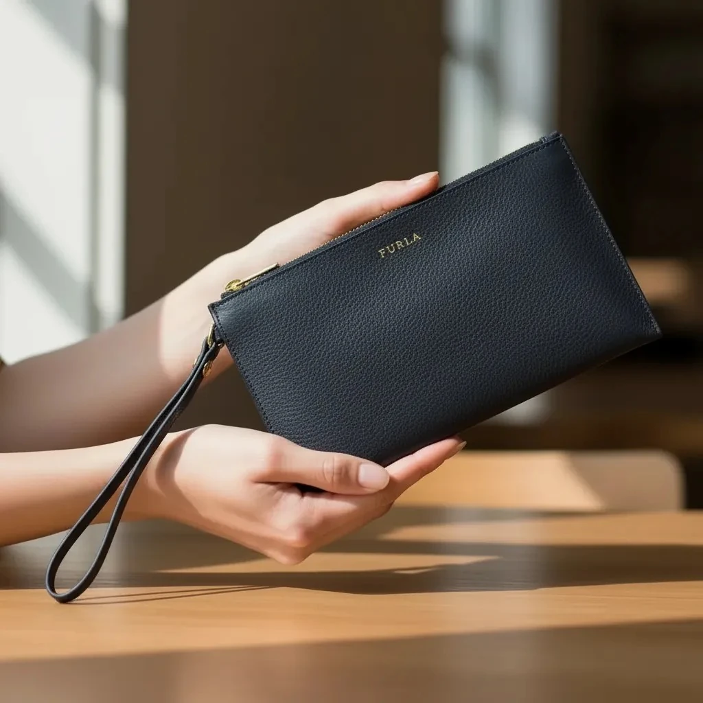 Portofol-Cante Femrash 15x25cm Ngjyre Blu e Erret S.Hand Women's Wallet