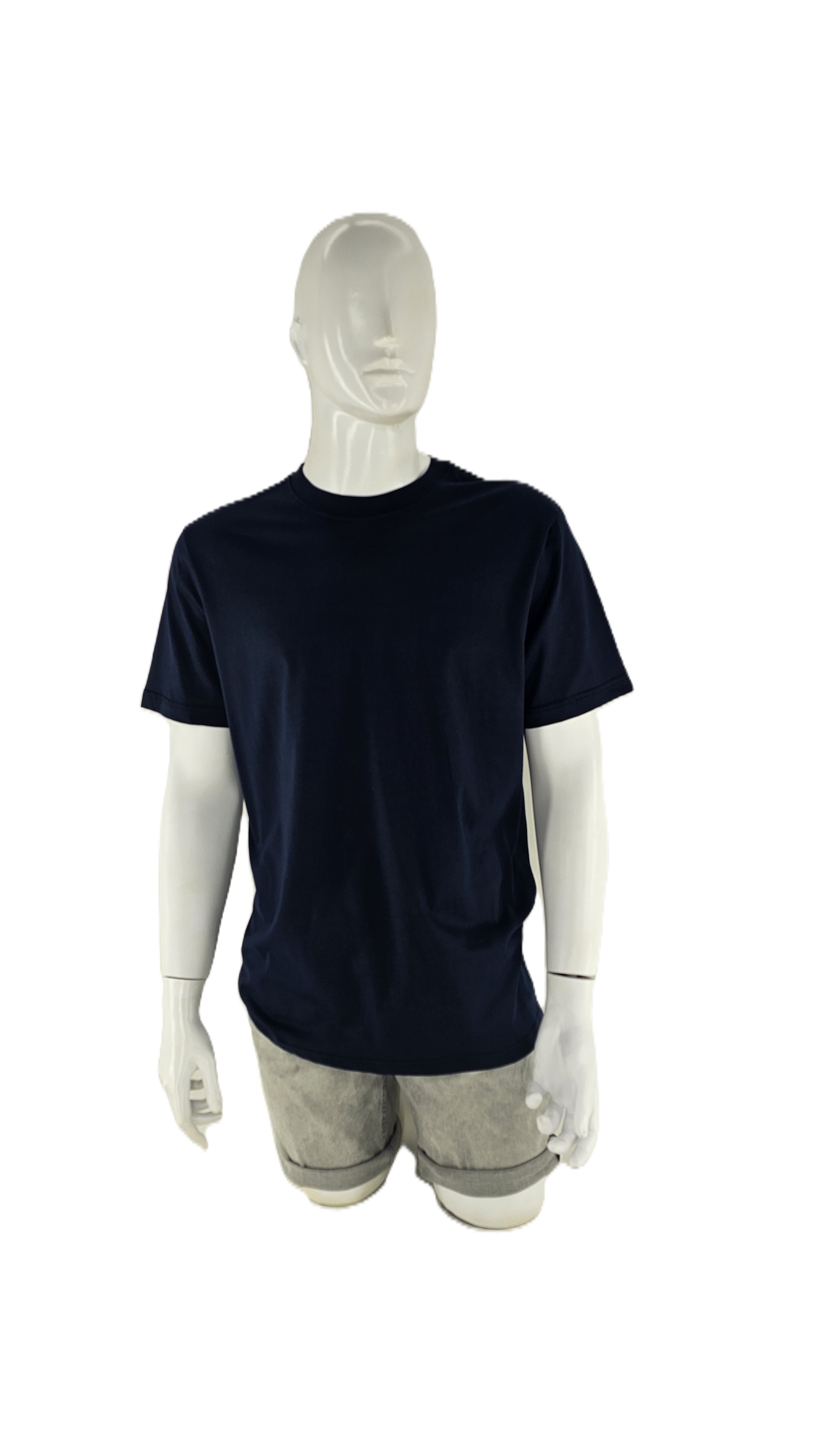 T-Shirt Meshkuj Basic - Blu e Erret