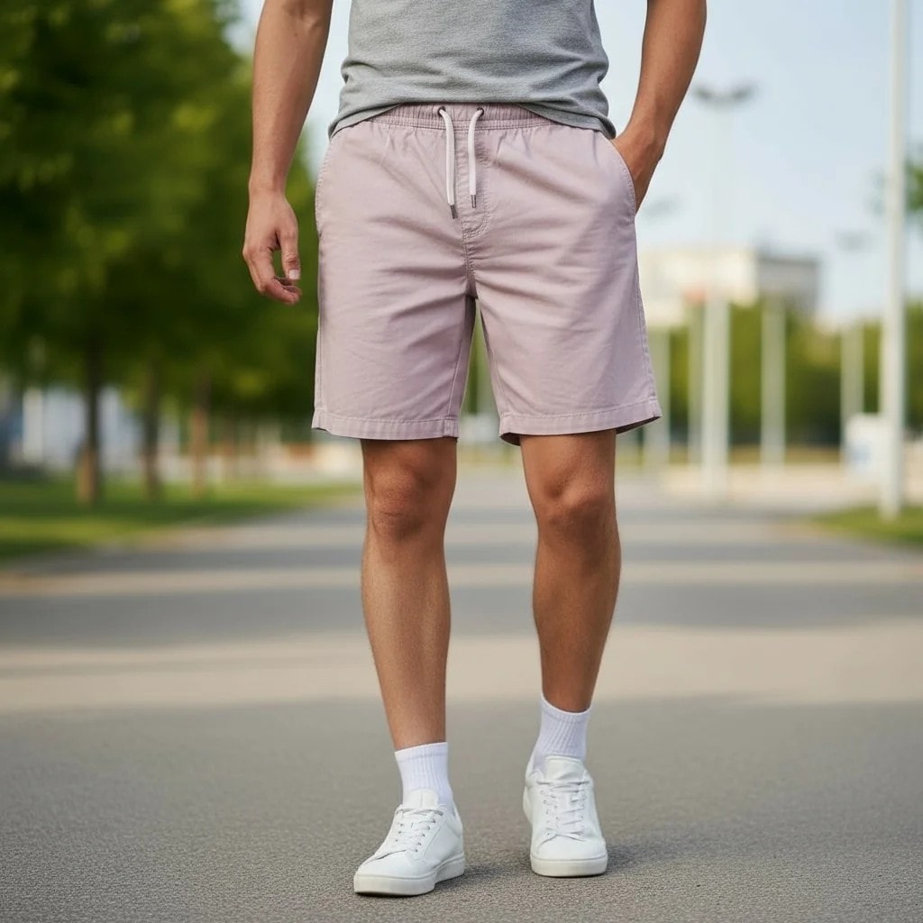 Pantallona te Shkurtra Meshkujsh Ngjyre Uthulle Outlet Shorts