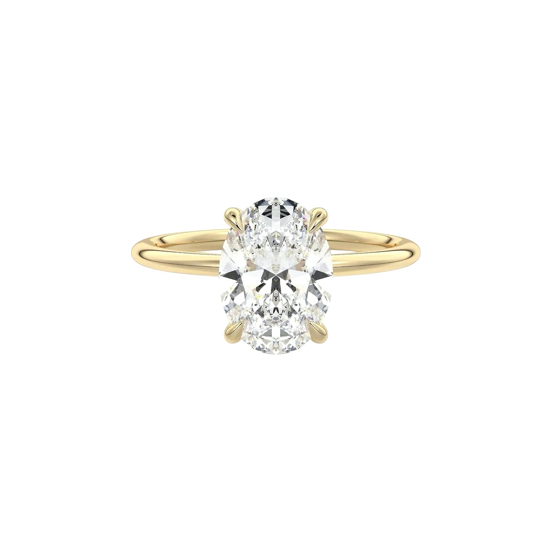 14 AYAR ALTIN | Oval Taşlı Yüzük | 4.5 ct 