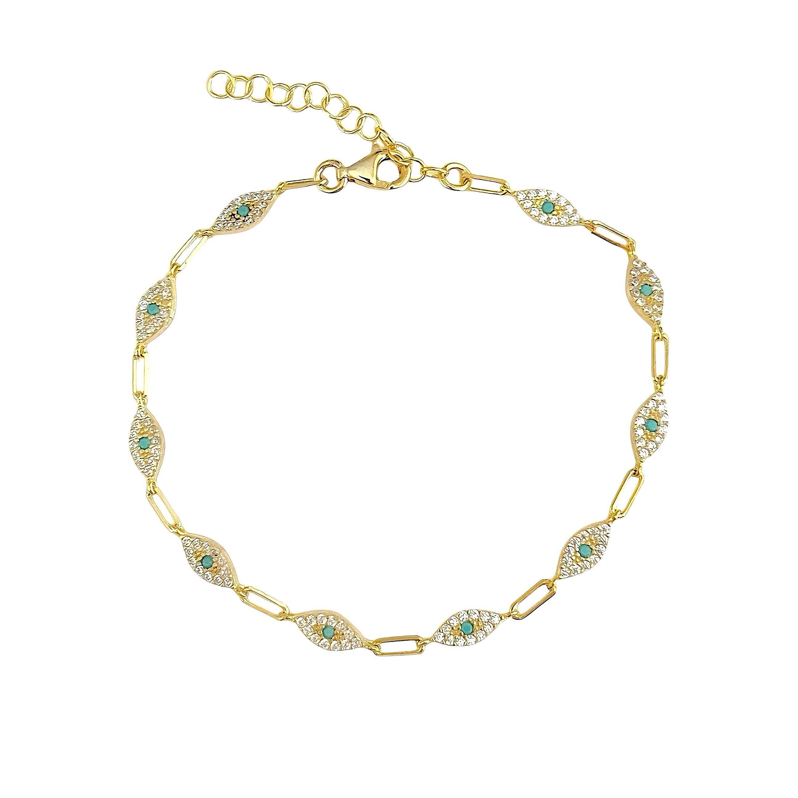 925 | Swarovski Taşlı Gözlü Bileklik 