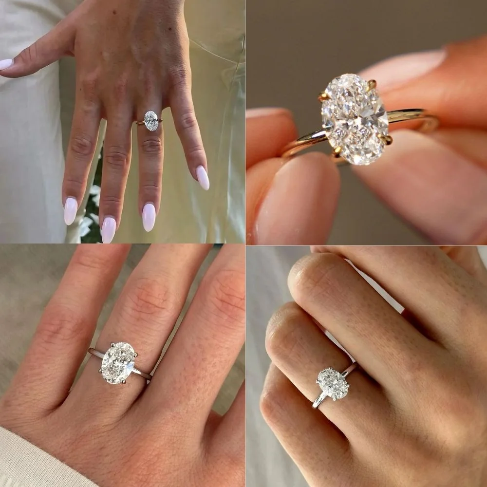 14 AYAR ALTIN | Oval Taşlı Yüzük | 4.5 ct 