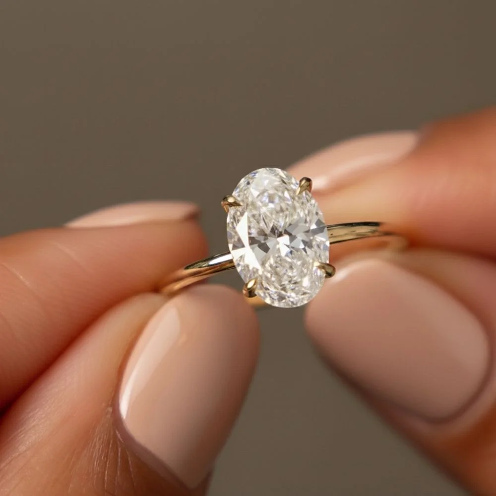 14 AYAR ALTIN | Oval Taşlı Yüzük | 4.5 ct 