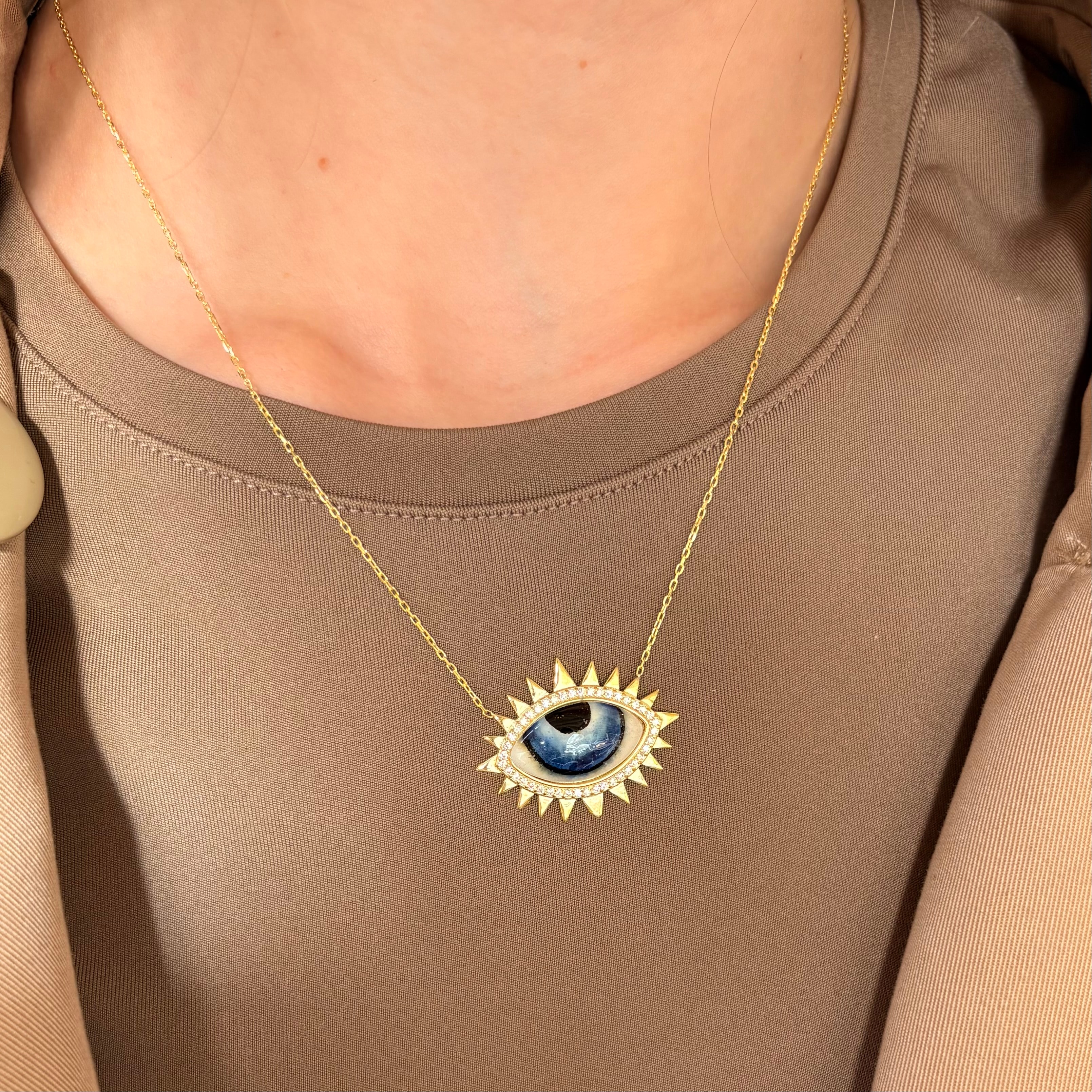 925 | Seramik Göz Kolye