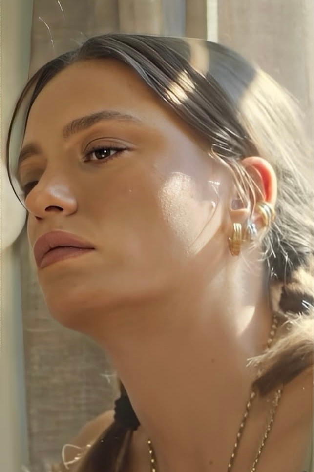 925 | Üç Sıra Serenay Halka Küpe