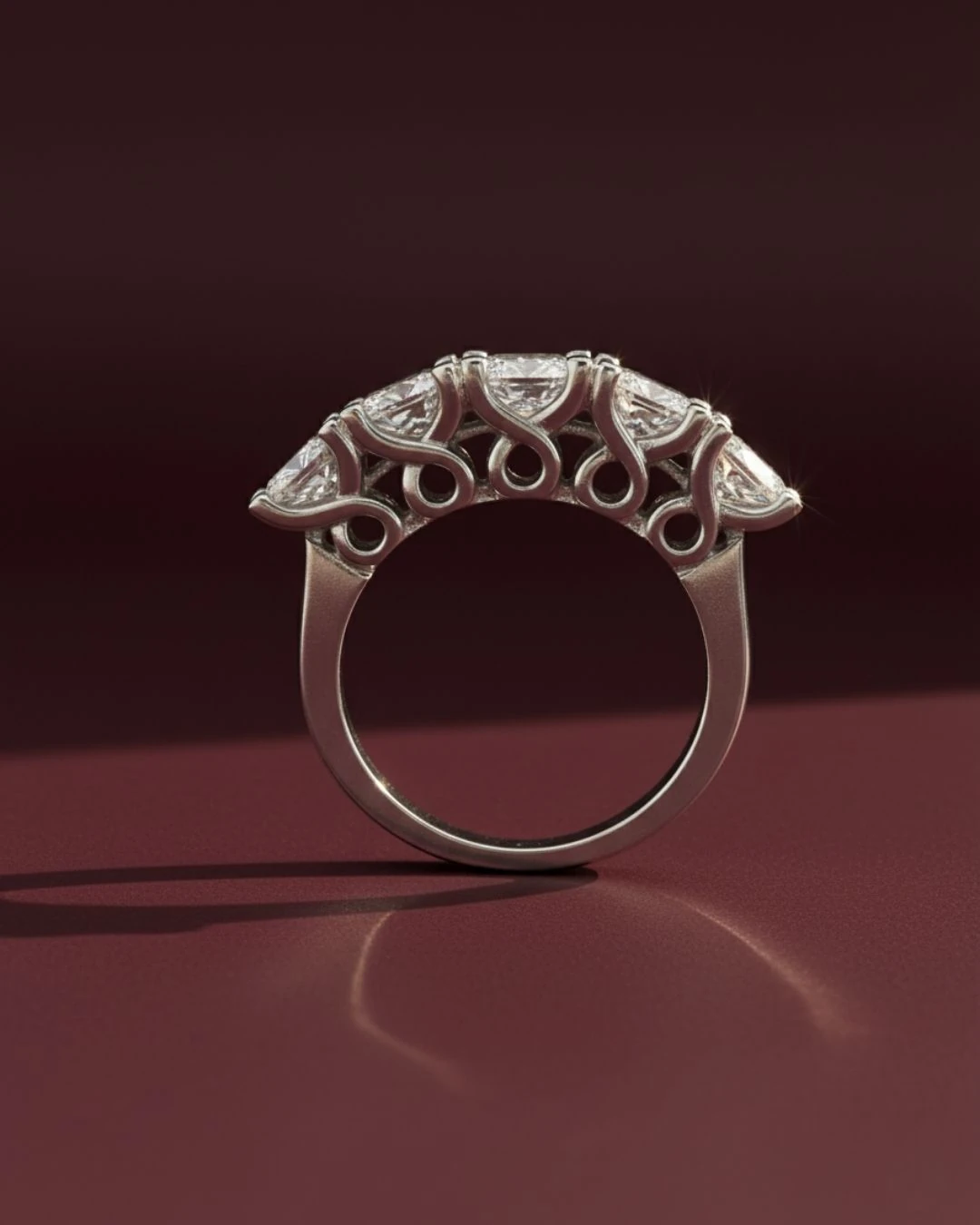 925 | Beş Taş Alyans Yüzük