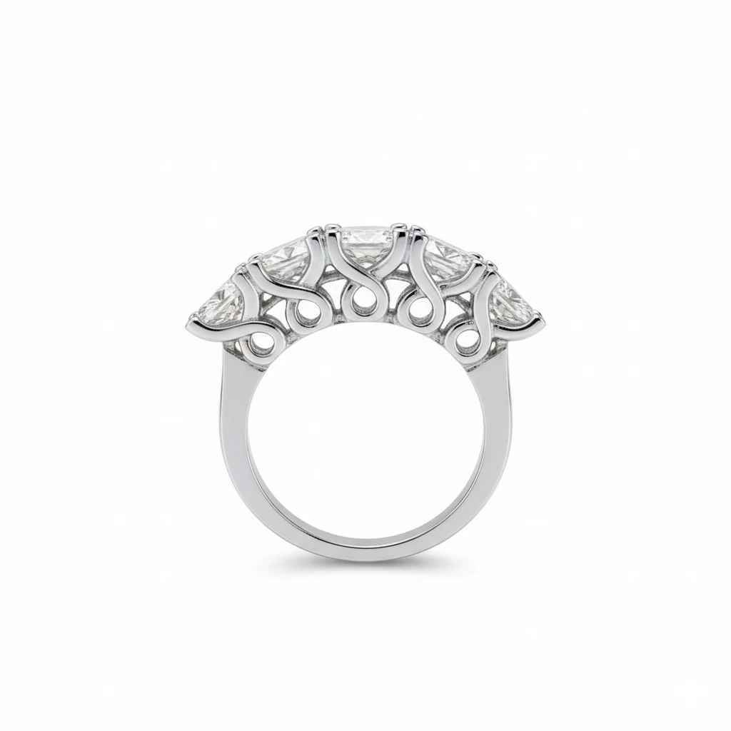 925 | Beş Taş Alyans Yüzük