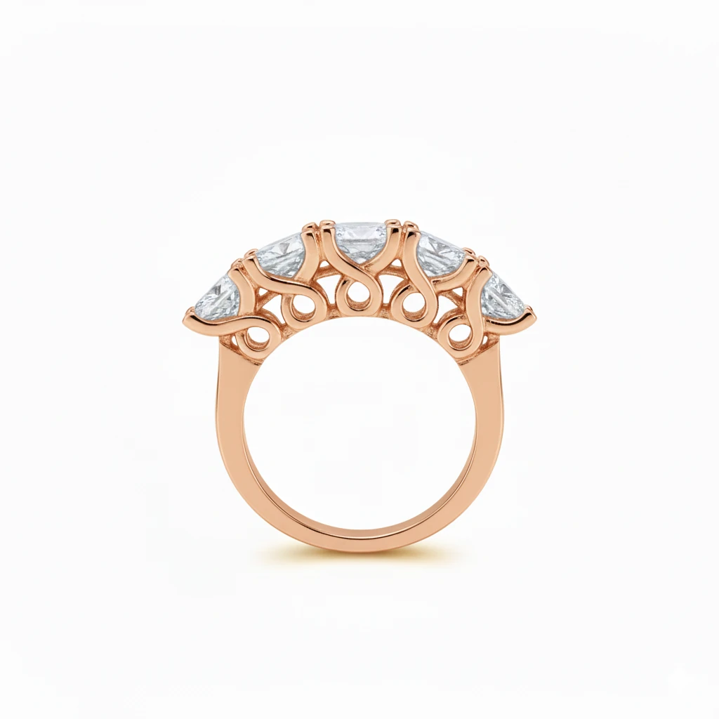 925 | Beş Taş Alyans Yüzük