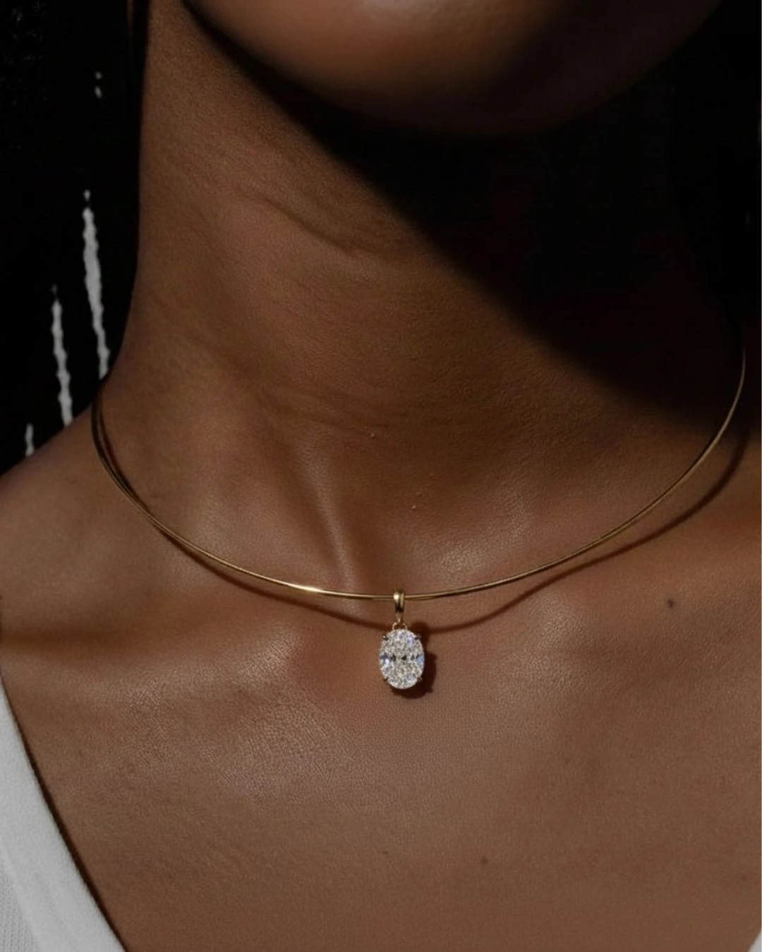 925 | Choker Tek Taş Kolye 