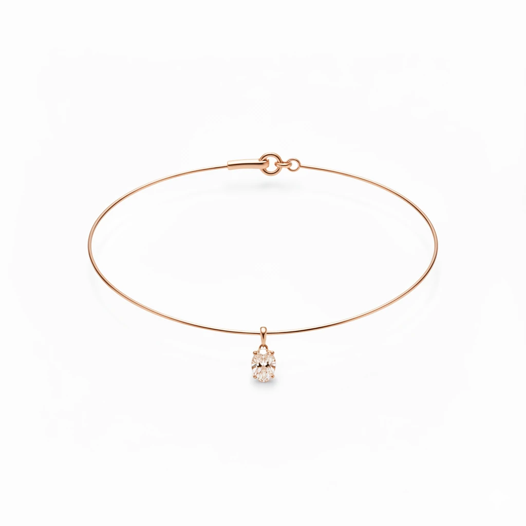 925 | Choker Tek Taş Kolye 