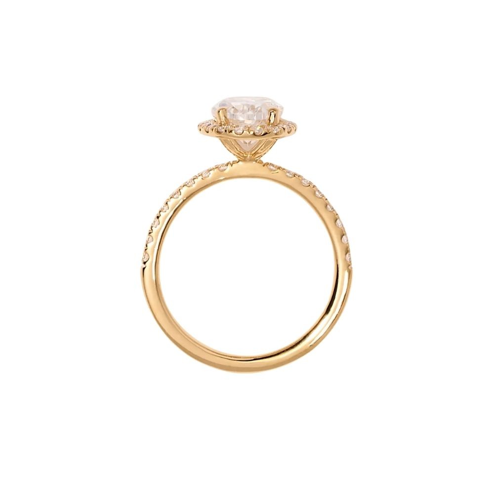 925 | Oval Taşlı Halo Yüzük