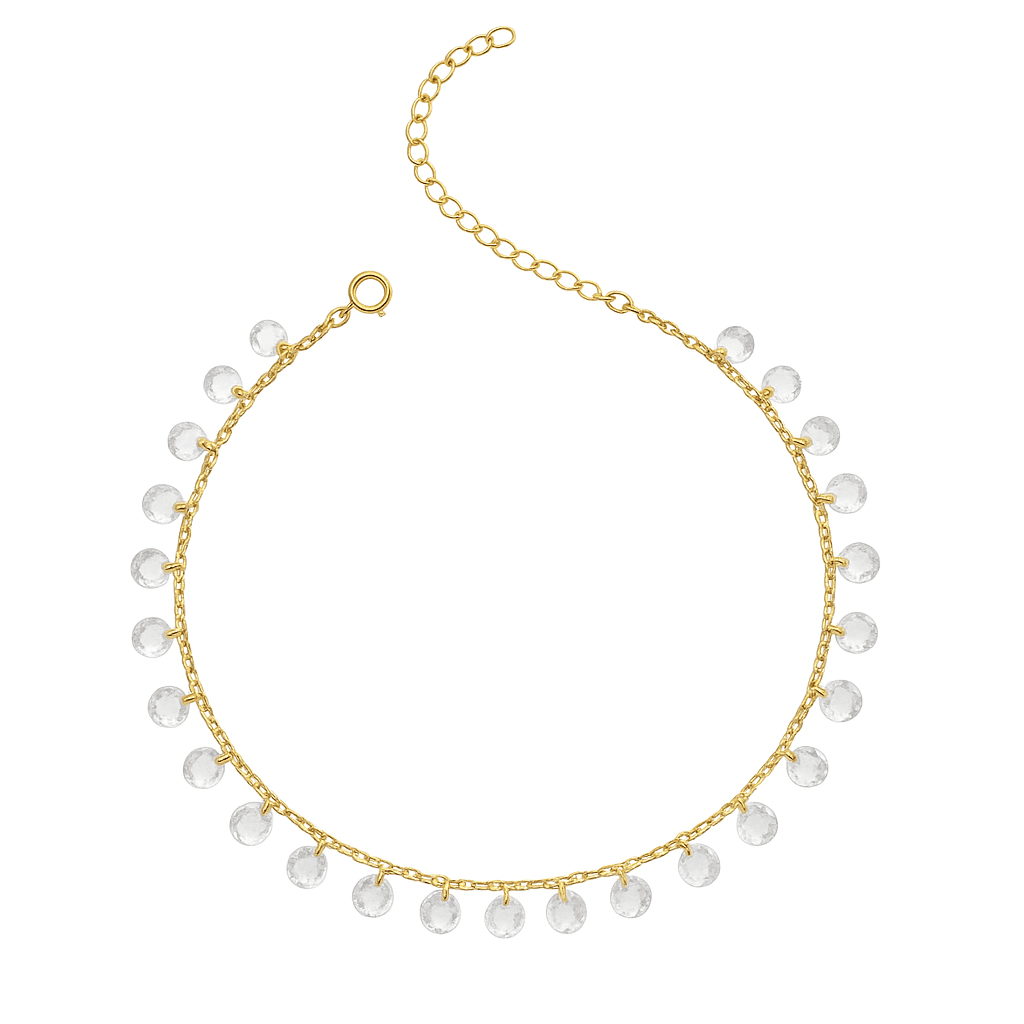 925 | Yuvarlak Swarovski Taşlı Halhal