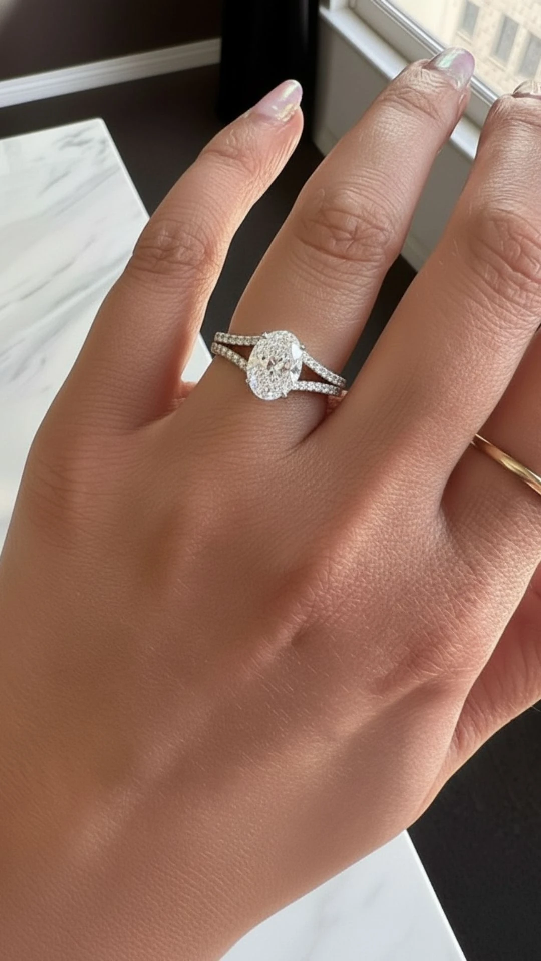 925 | İki Kollu Oval Taşlı Yüzük