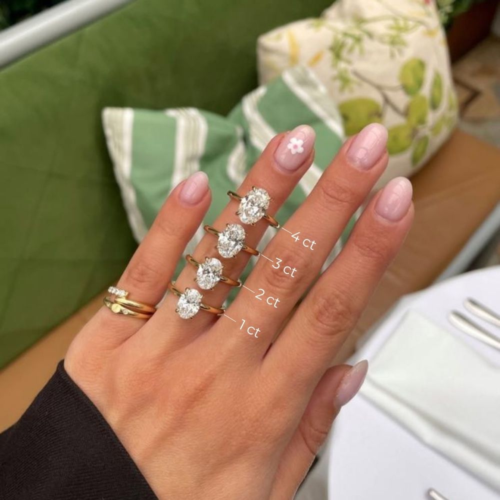 Oval Kesim Tek Taş Yüzük