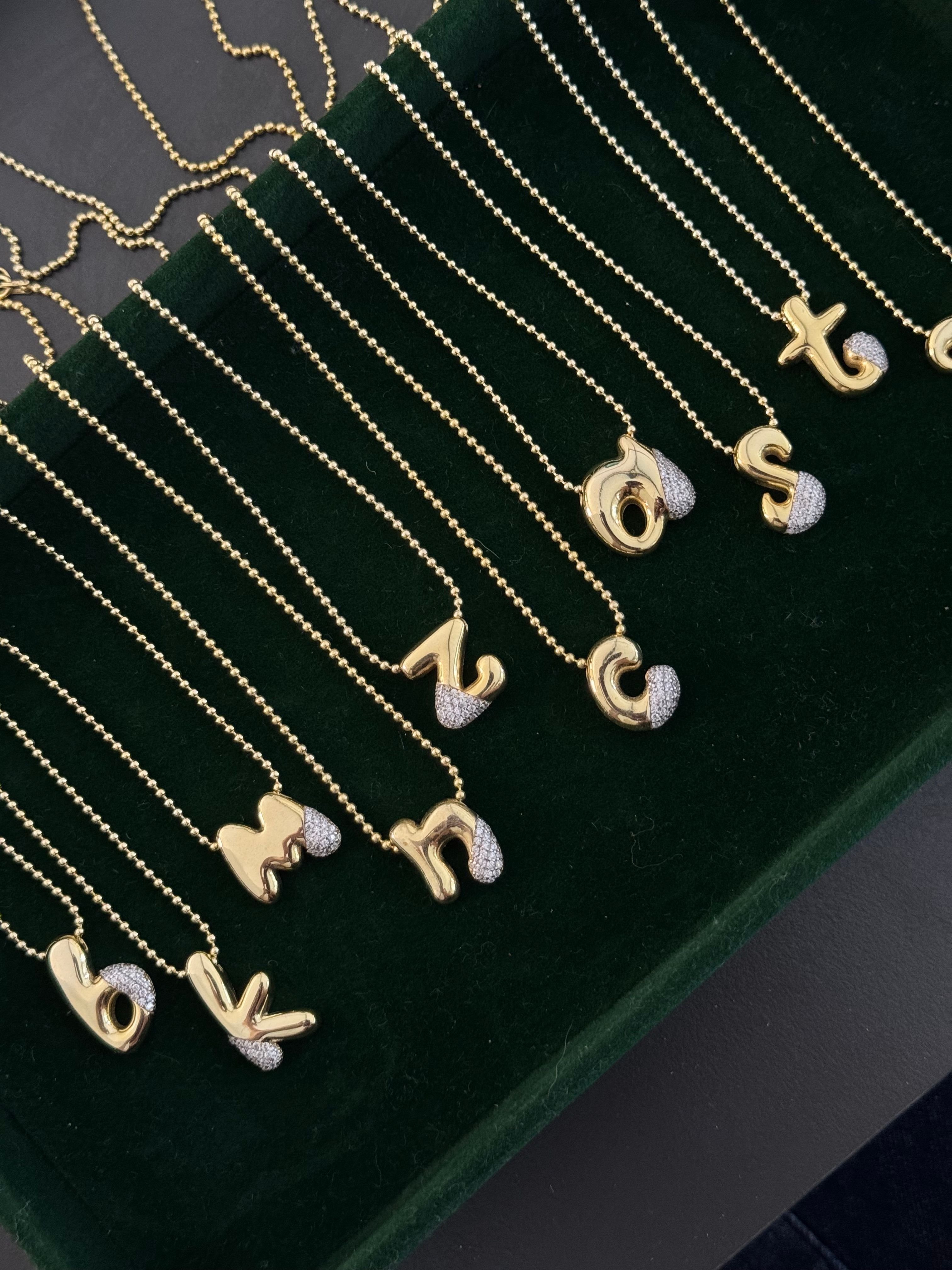 925 | Mini Bombe Harf Kolye 