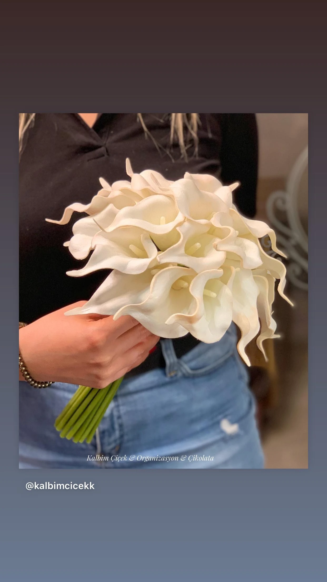 Islak Yapay Gala Gelin Buketi 