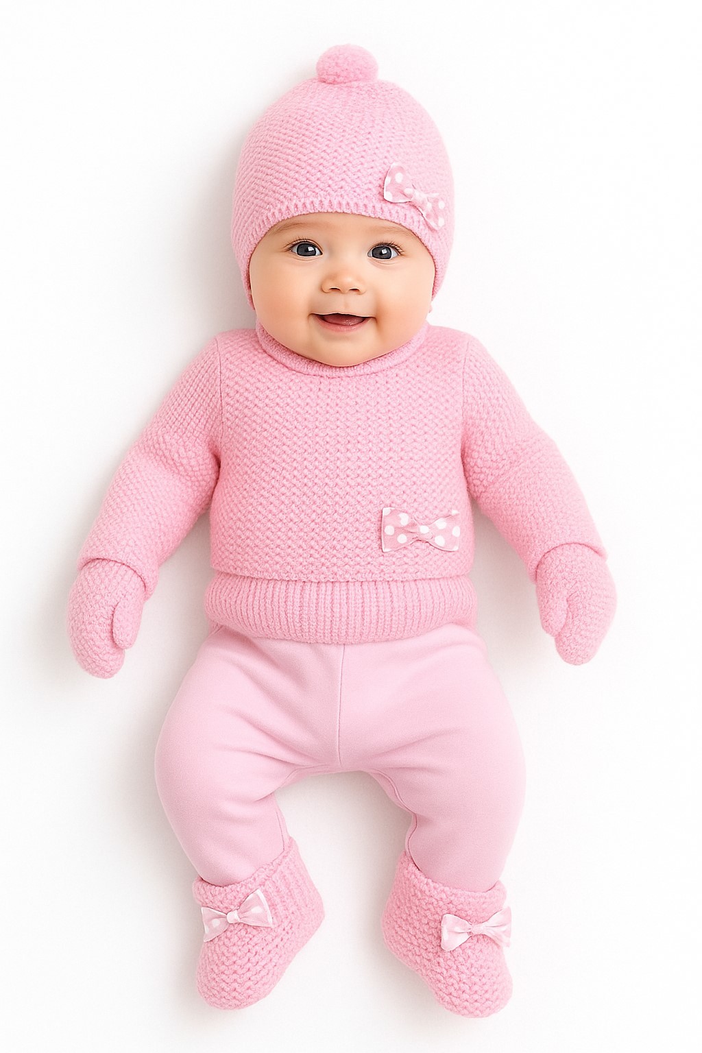 Triko Bebek Bere Eldiven Patik Set