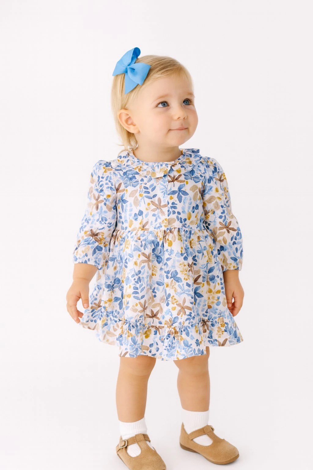Çiçekli Kız Çocuk Elbise