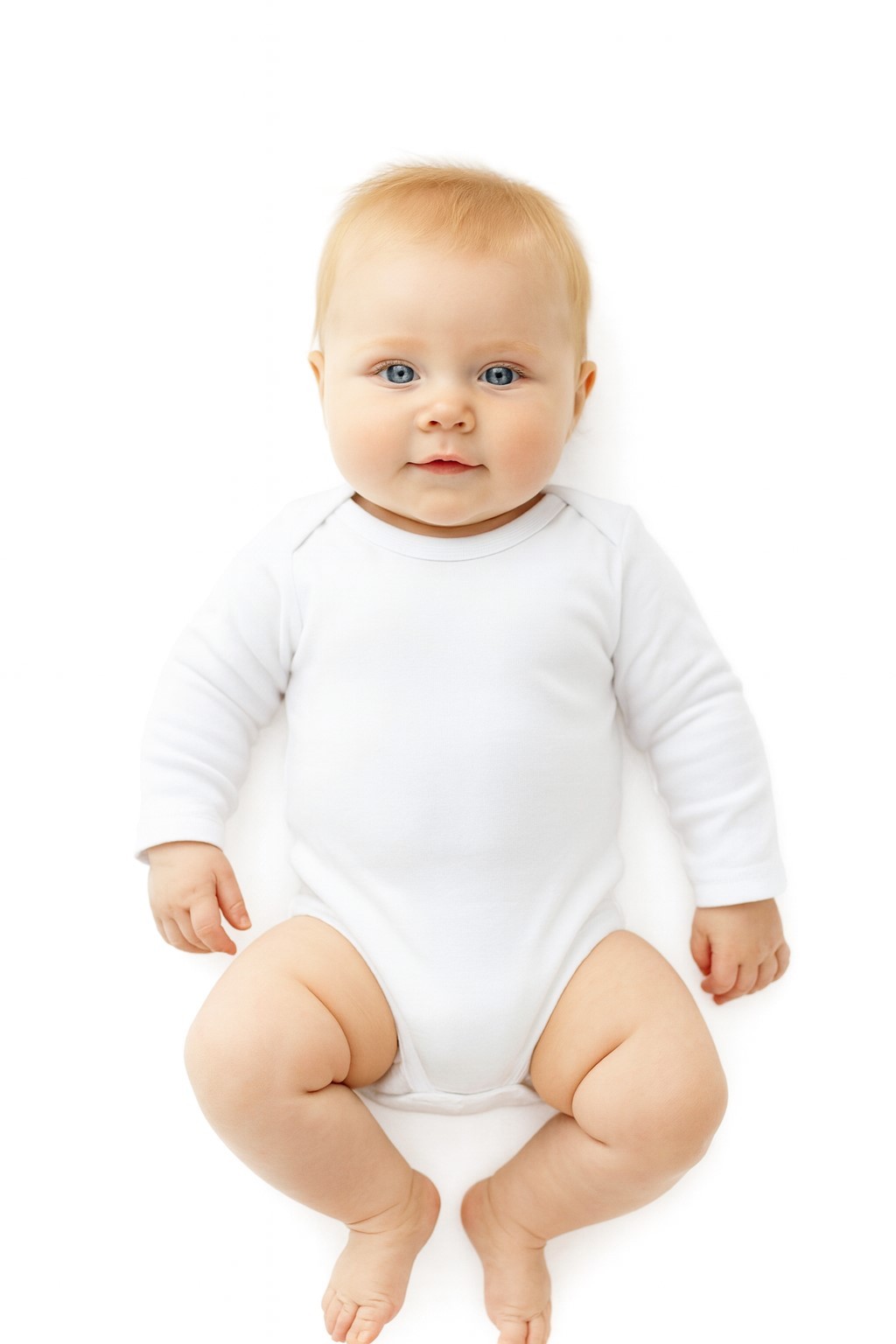 Uzun Kollu Kız Bebek Çıtçıtlı Body - Büyük Boy (Bbyrn)
