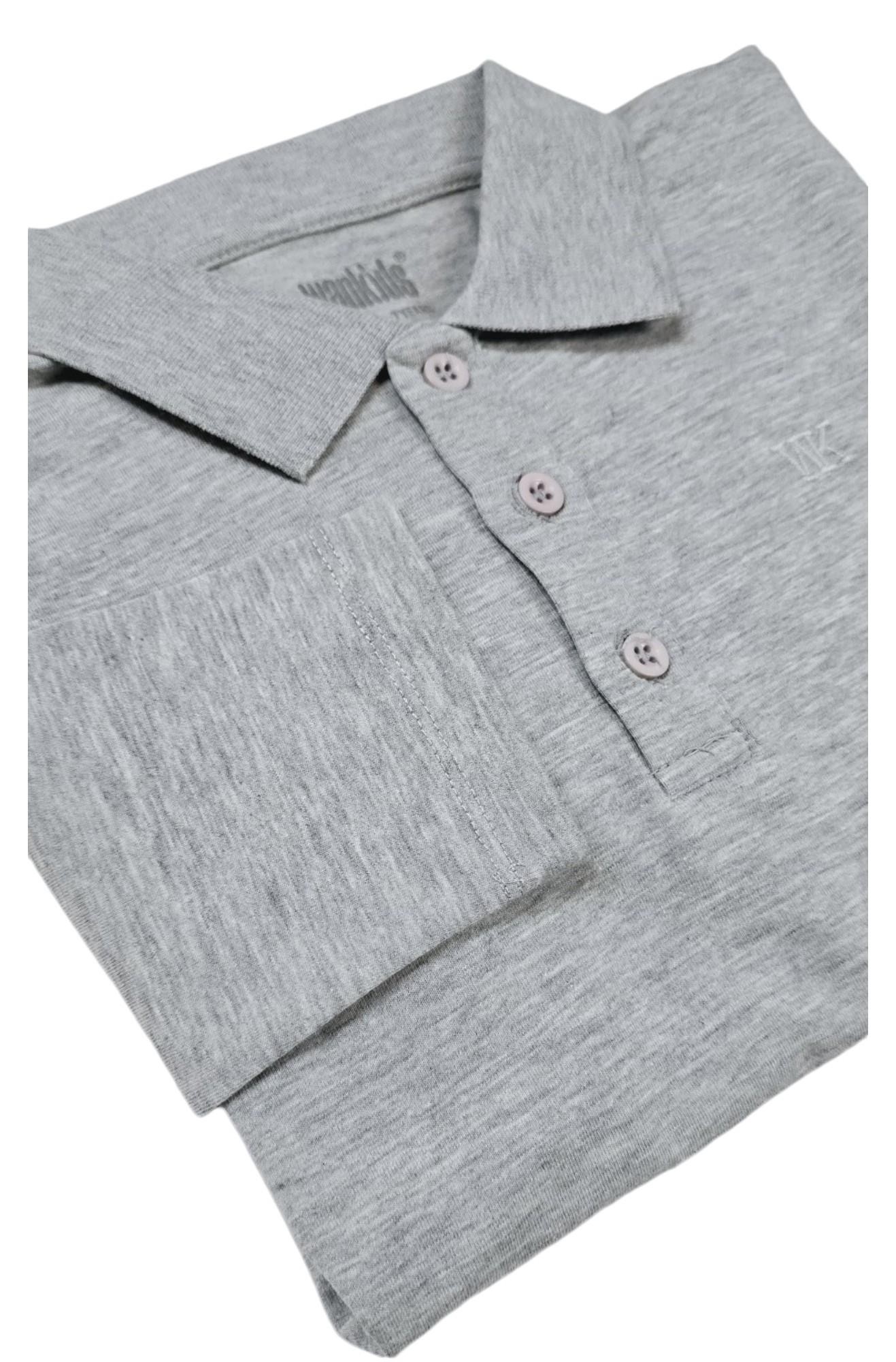 Unisex Çocuk Polo Yaka Uzun Kollu Tişört Sweatshirt