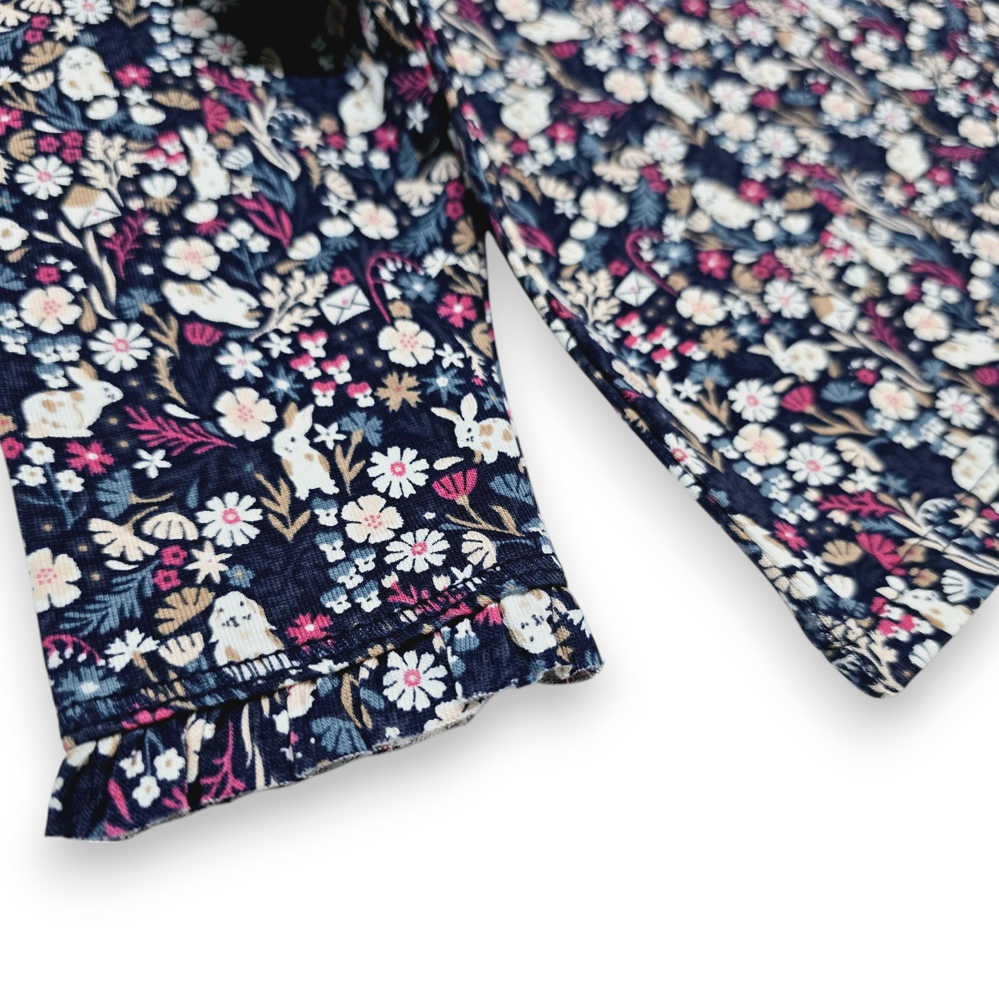 Çiçekli Kız Bebek Bluz