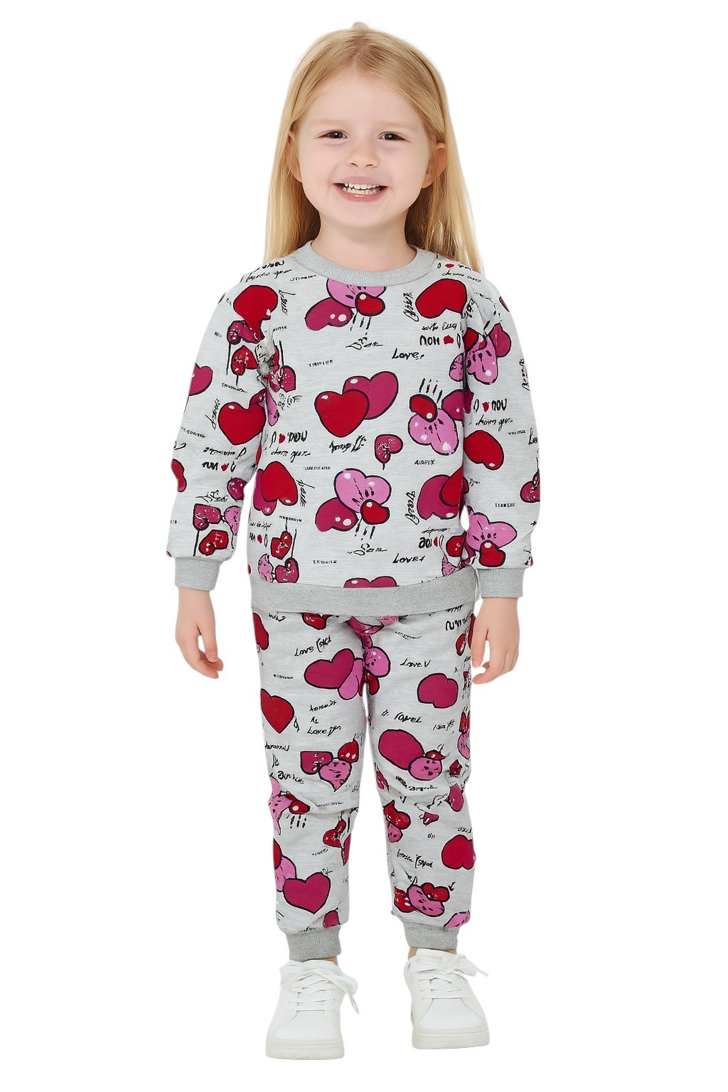 Kalpli Kız Çocuk Pijama Takım