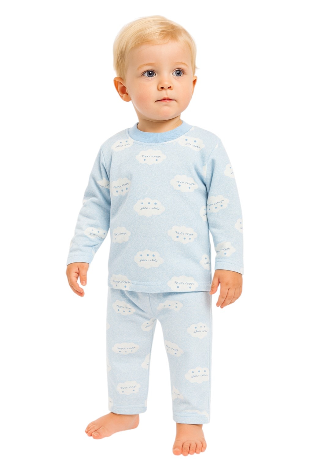 Bulutlu Erkek Bebek Pijama Takım