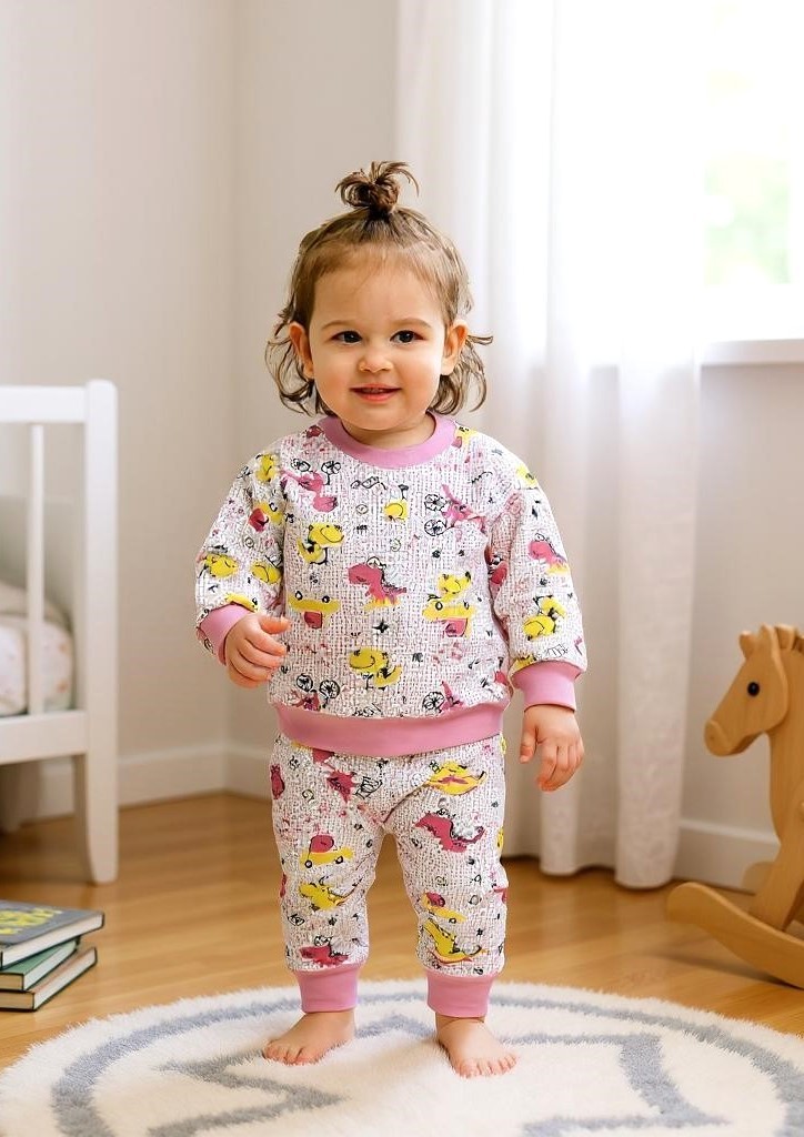 Dino Kız Bebek Pijama Takım