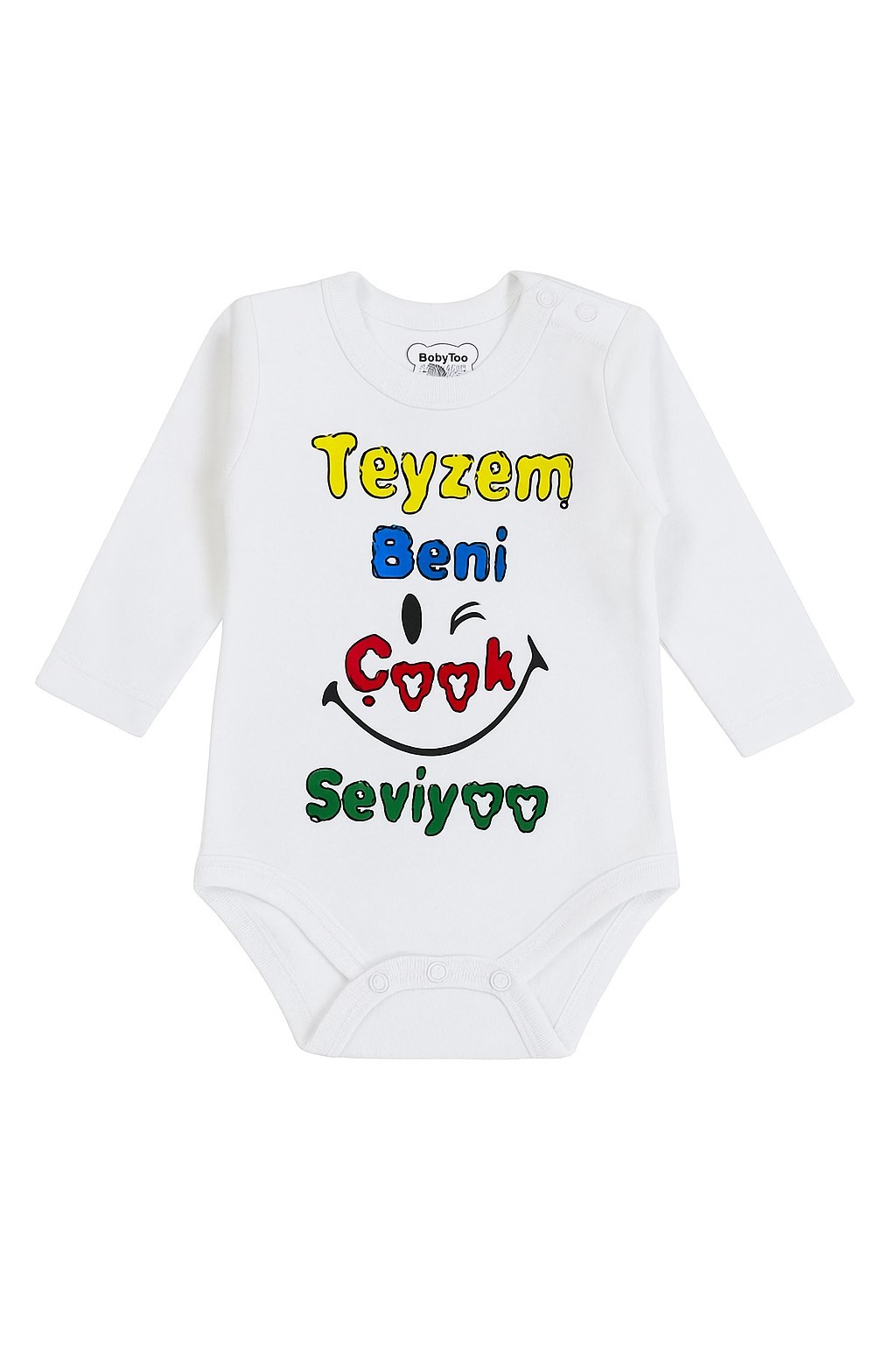Baskılı Bebek Zıbın Body (Teyzem Beni Çok Seviyor)