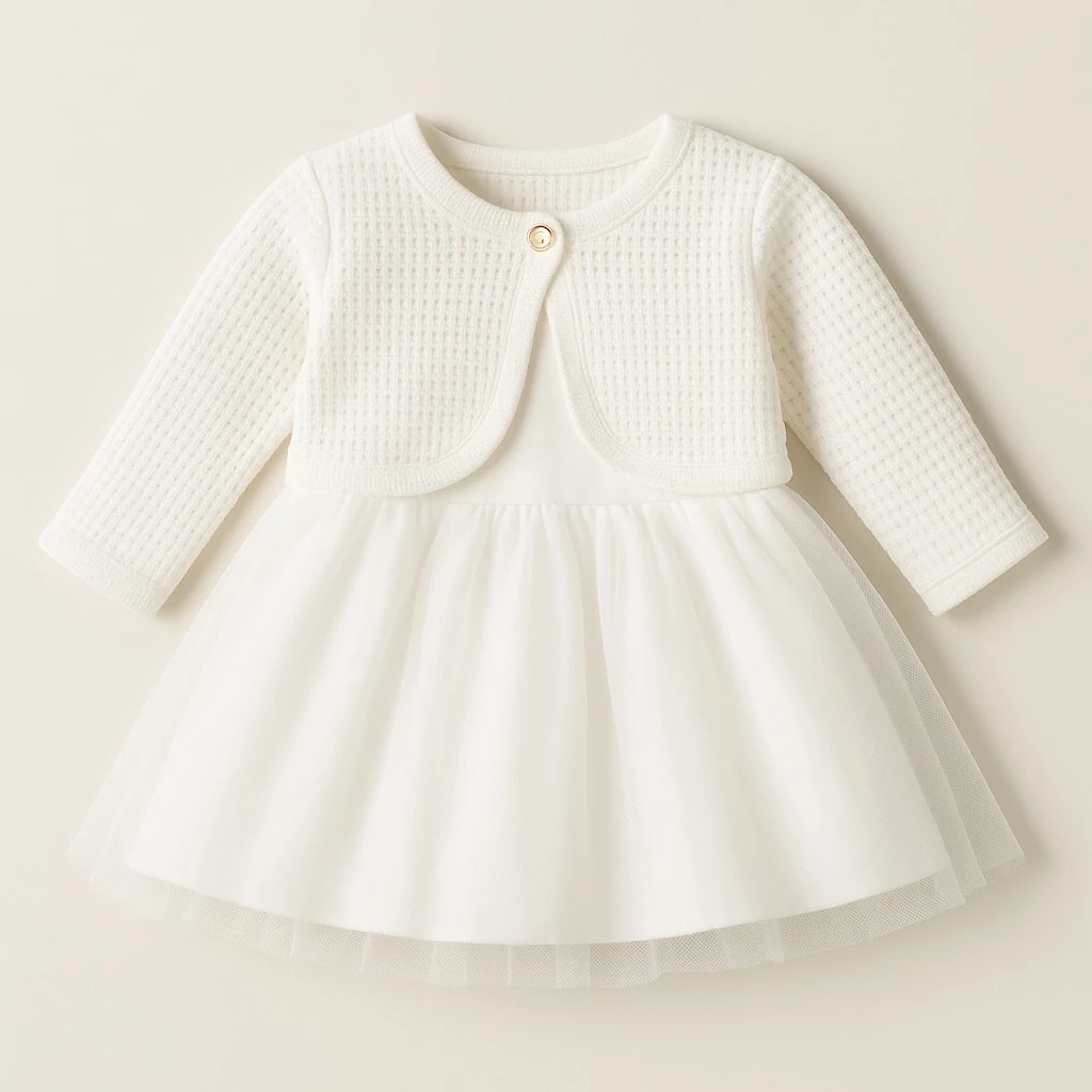 Bolero Hırkalı Kız Çocuk Tüllü Elbise