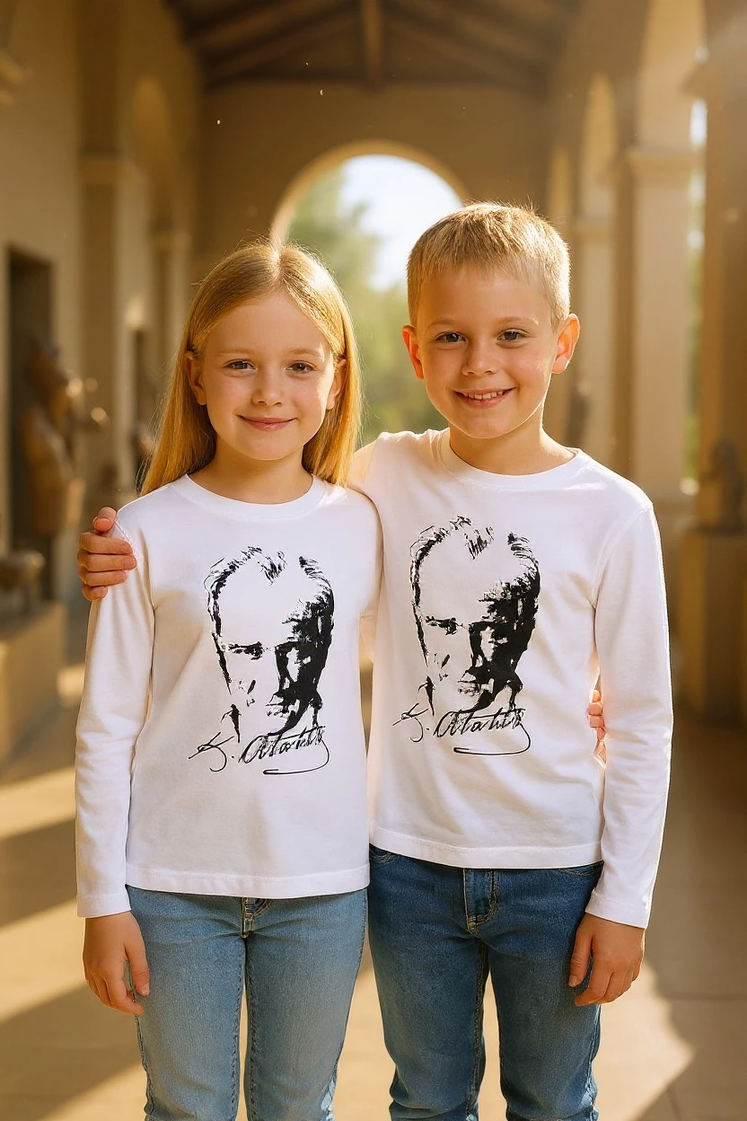 Atatürk Baskılı Uzun Kol Tişört