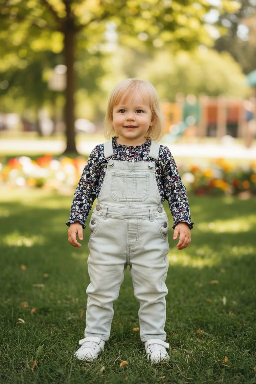 Çiçekli Kız Bebek Bluz