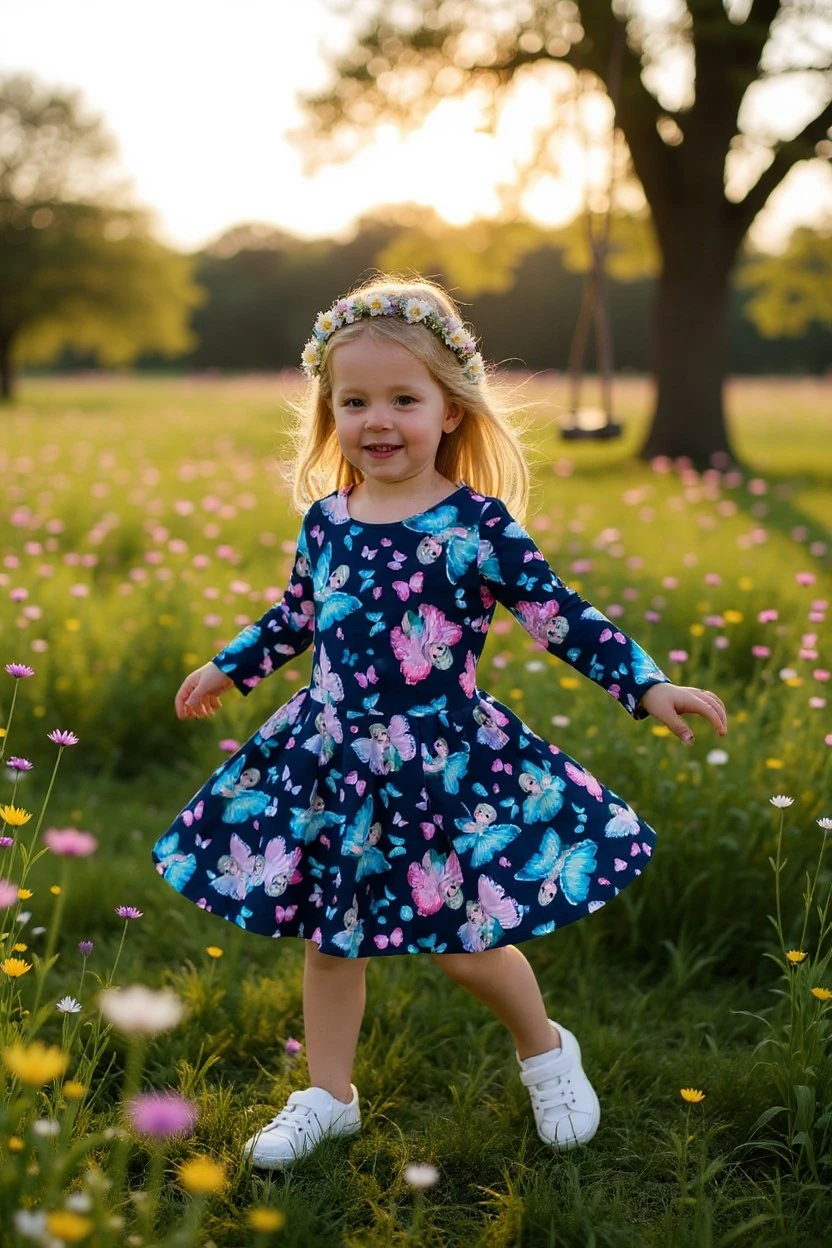 Elsa Kız Çocuk Elbise