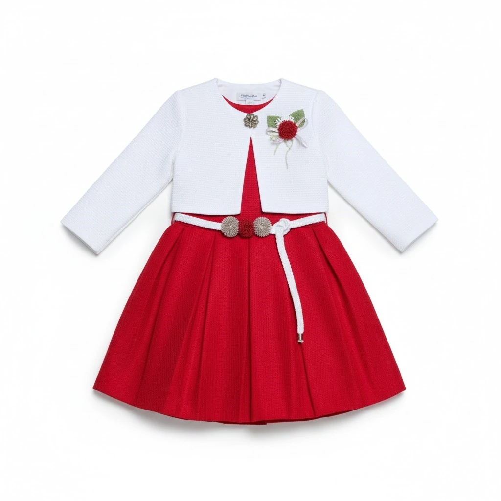 Bolero Hırkalı Kız Çocuk Elbise