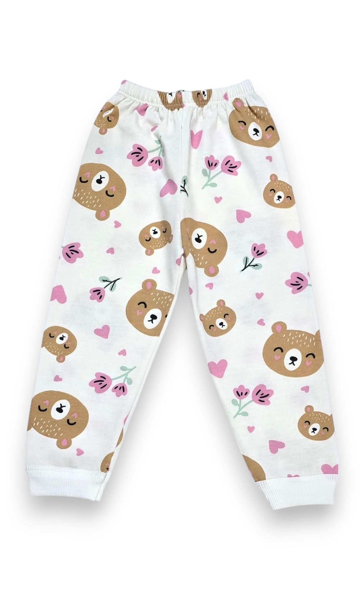 Ayıcıklı Kız Çocuk Pijama Takım