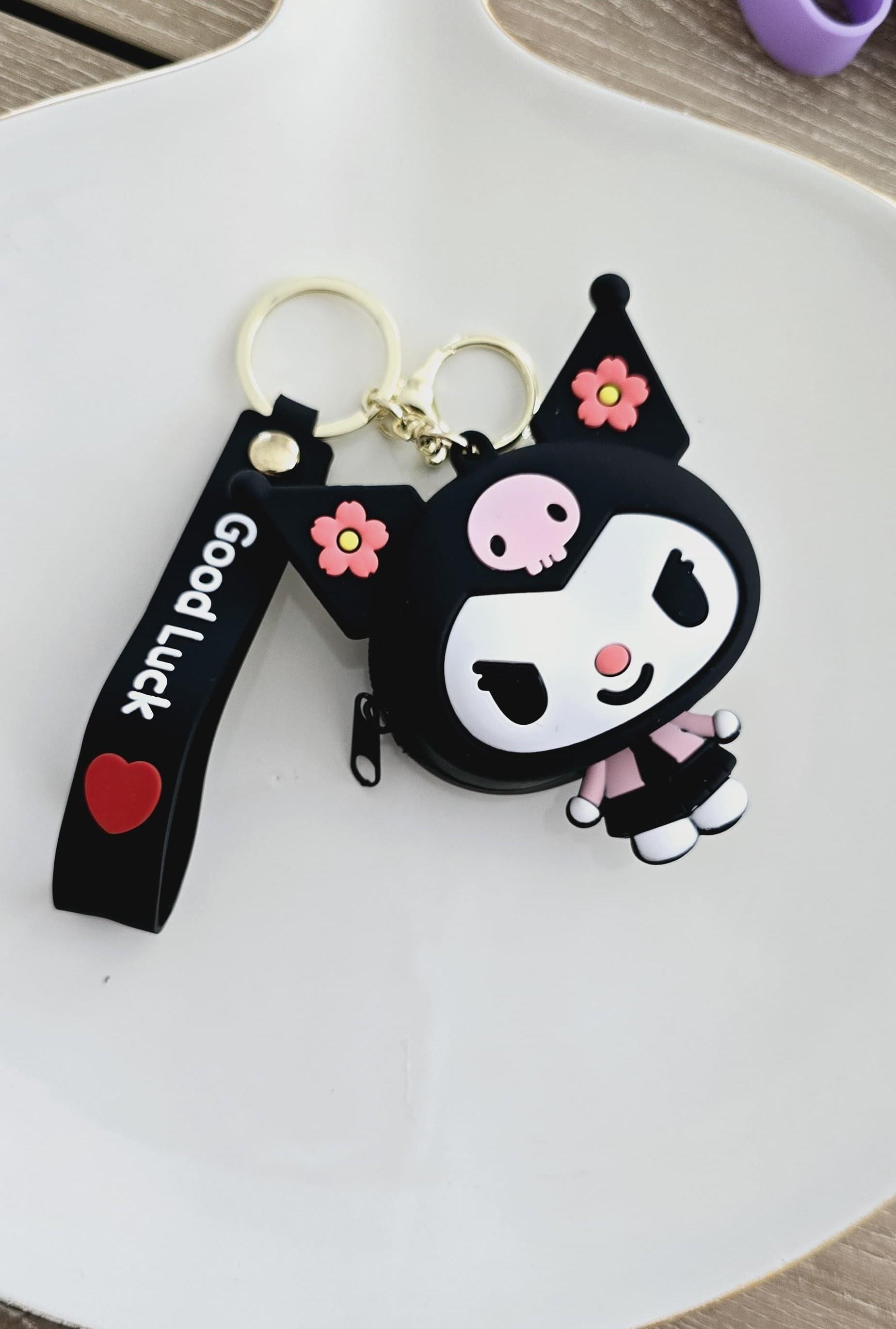Kuromi Silikon Anahtarlık Cüzdan Siyah