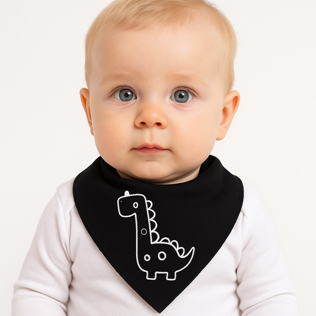 Erkek Bebek Fular Önlük - 3lü Set