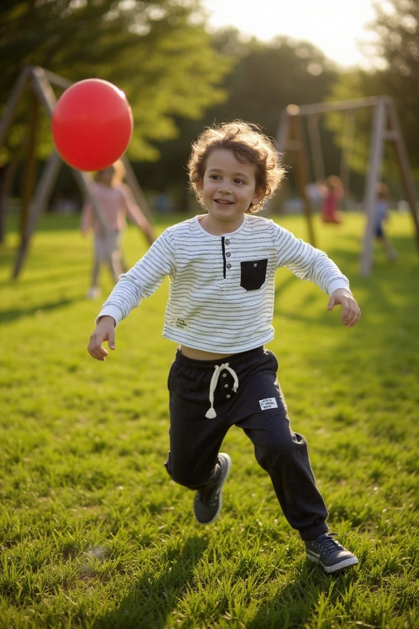 Çizgili Erkek Çocuk Takım