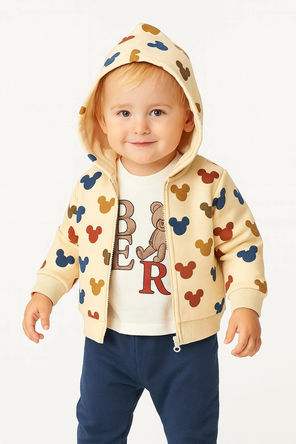 Bear Hırkalı Erkek Bebek Eşofman Takım