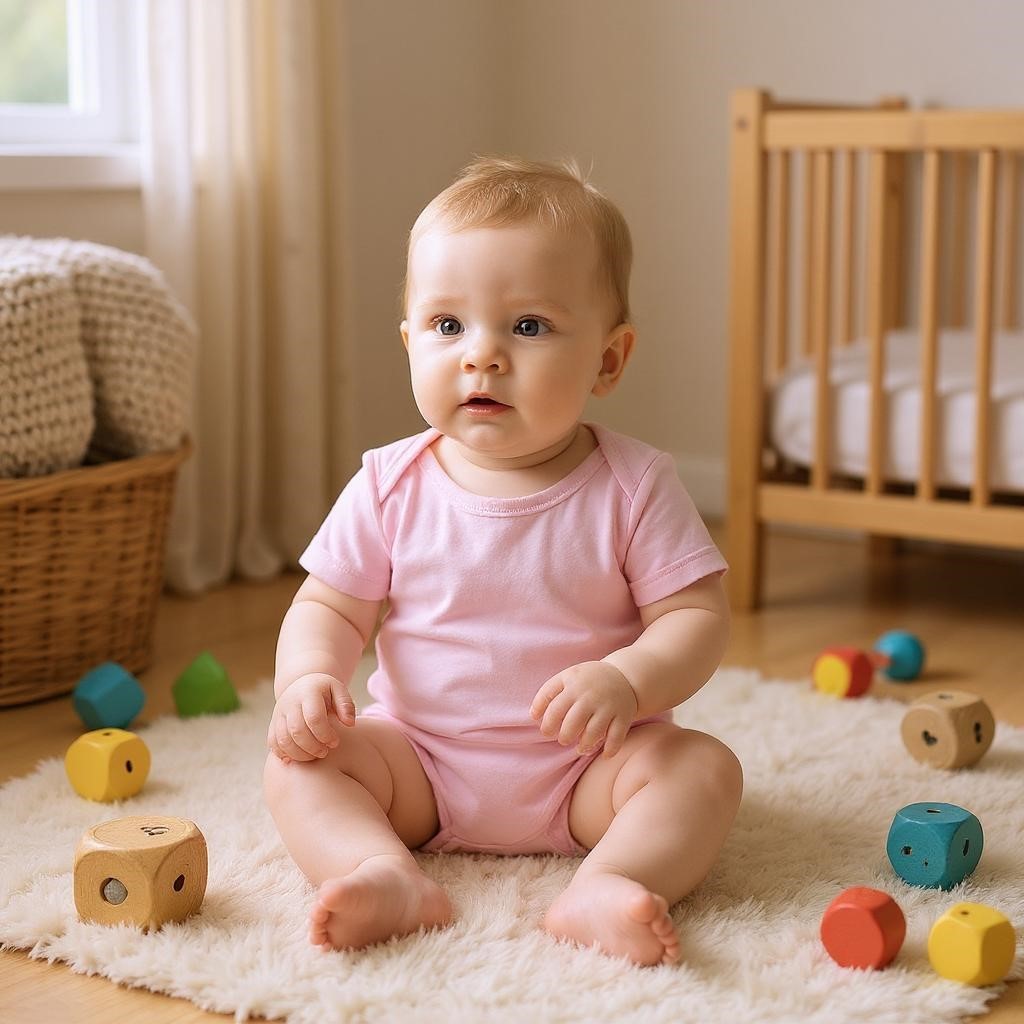 Yarım Kollu Kız Bebek Çıtçıtlı Body